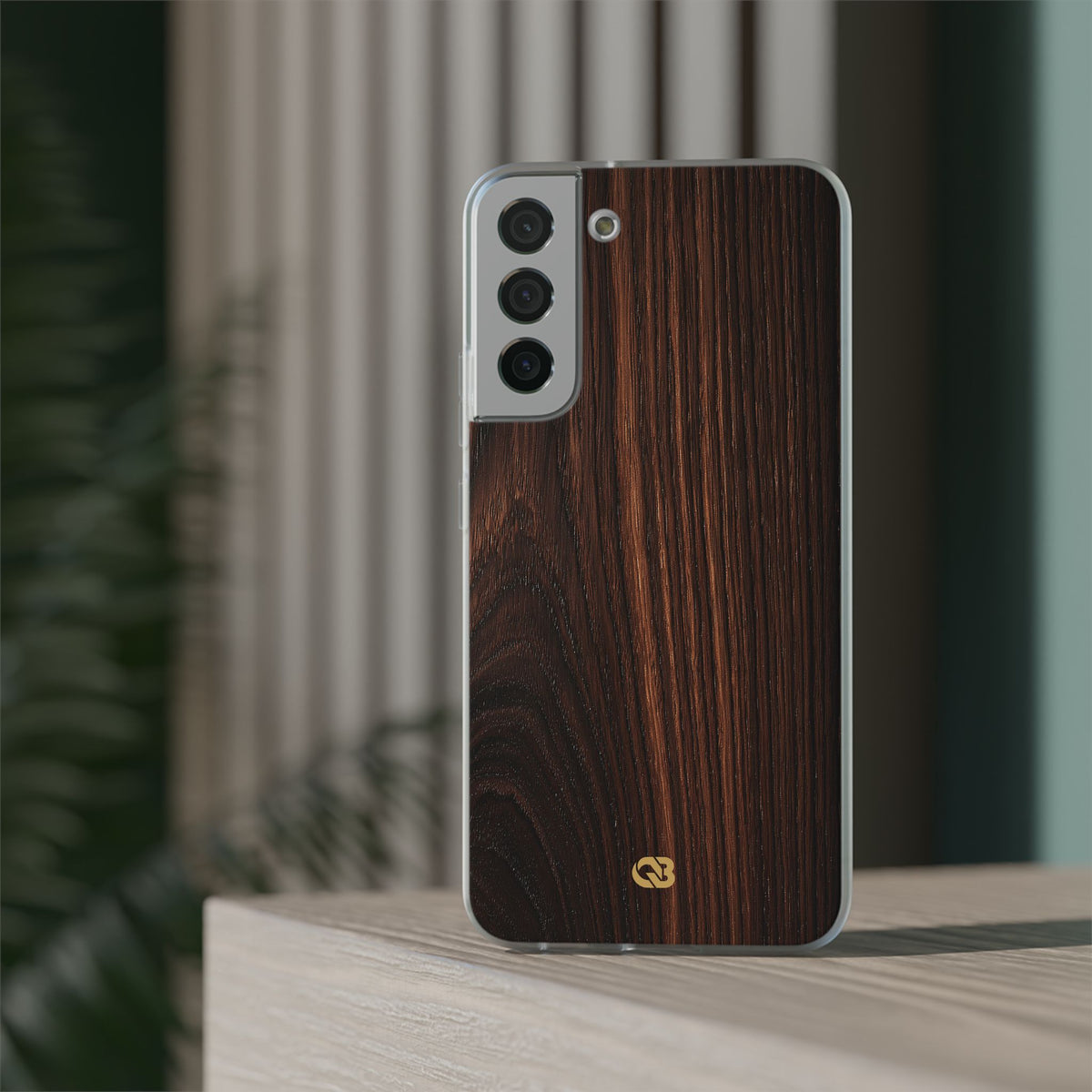 Brown Lite Phone Case for Samsung - Burnished Mahogany Grain
