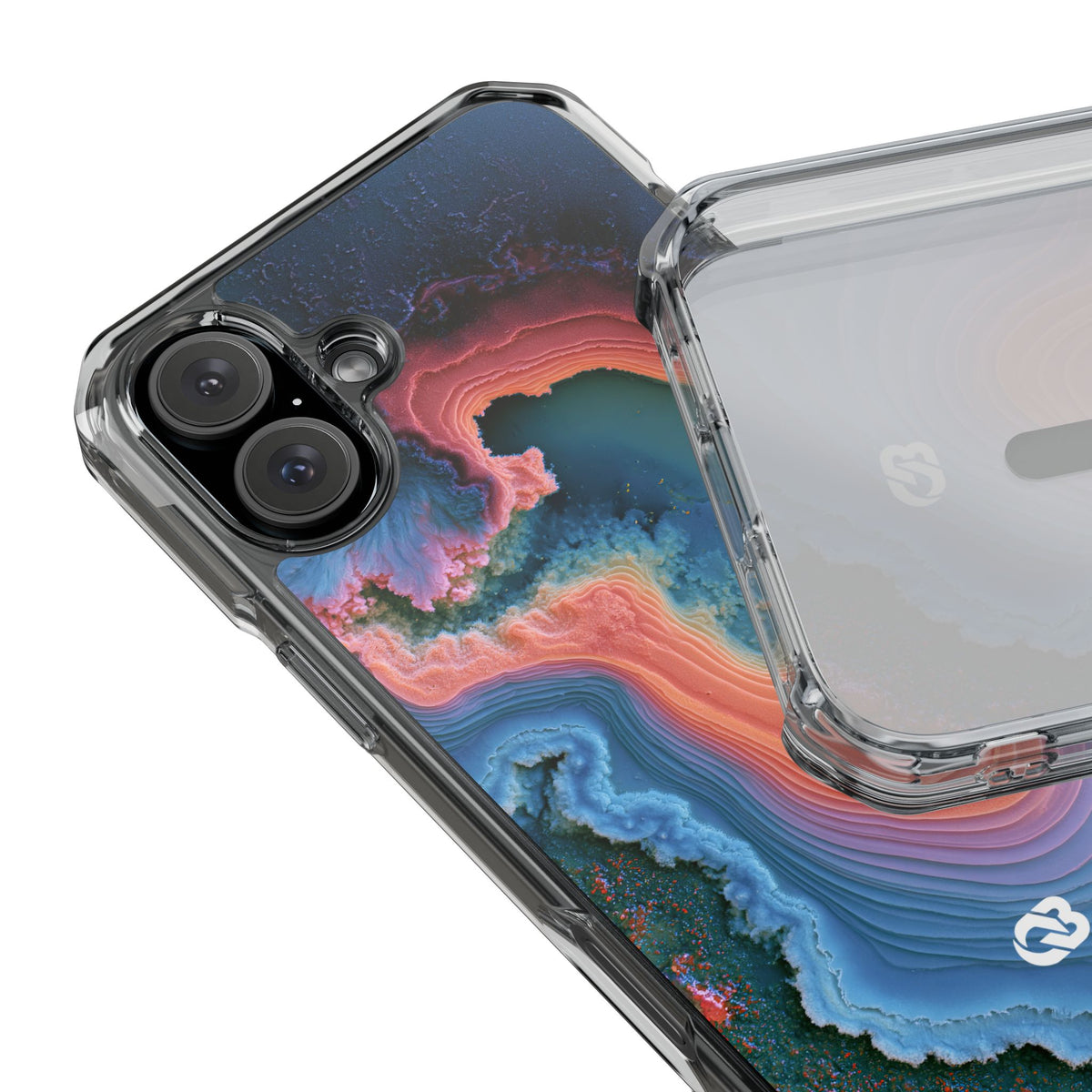 Luminous Resonance · Clear Impact Magnetic Phone Case for iPhone · Blue