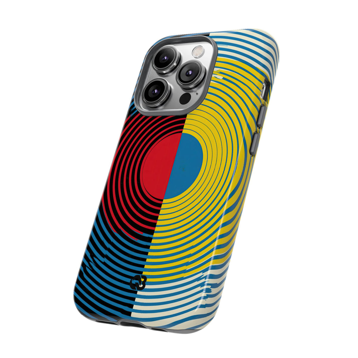 Blue Tough Phone Case for iPhone - Primary Circuit Orbit
