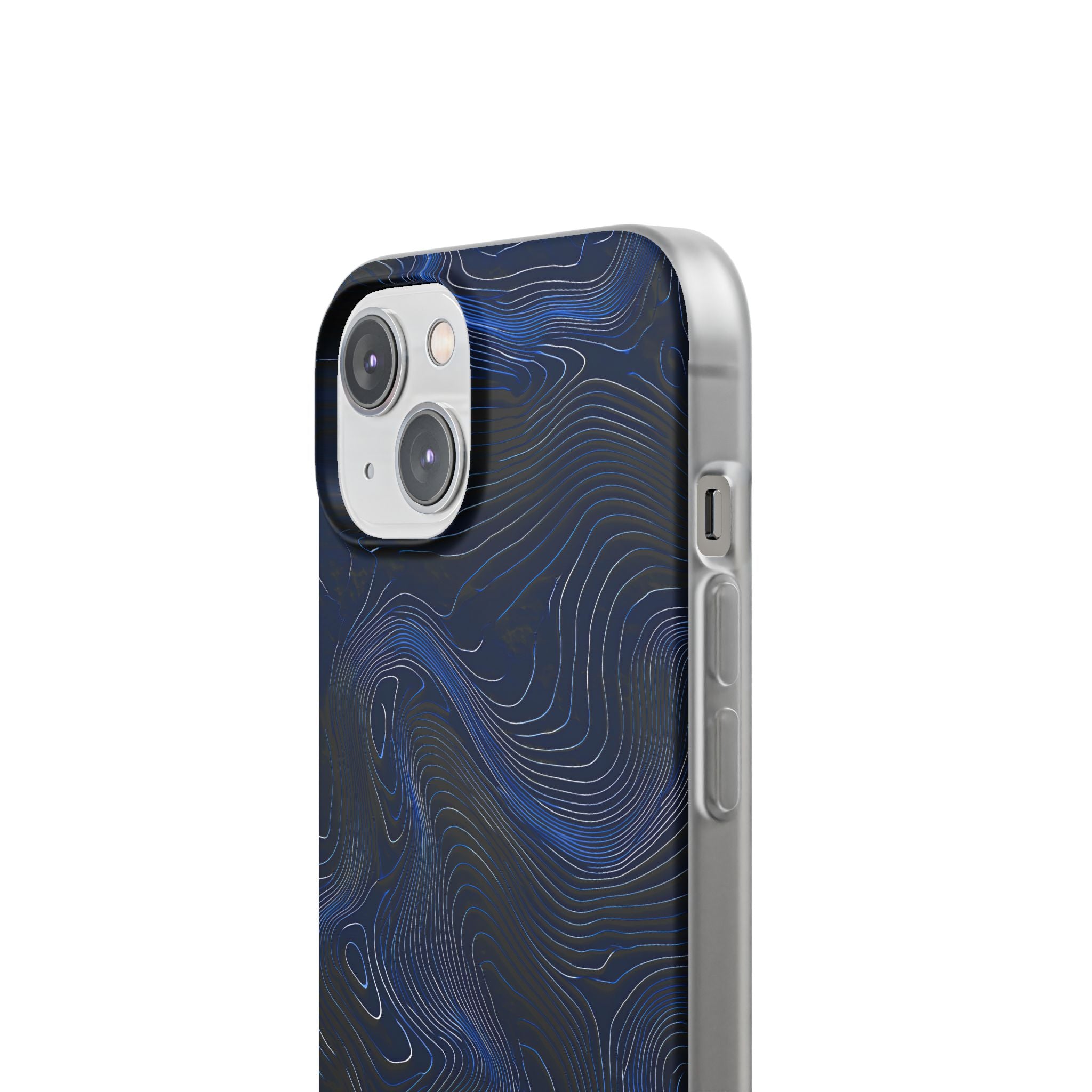 Blue Lite Phone Case for iPhone - Cobalt Contour Ridge