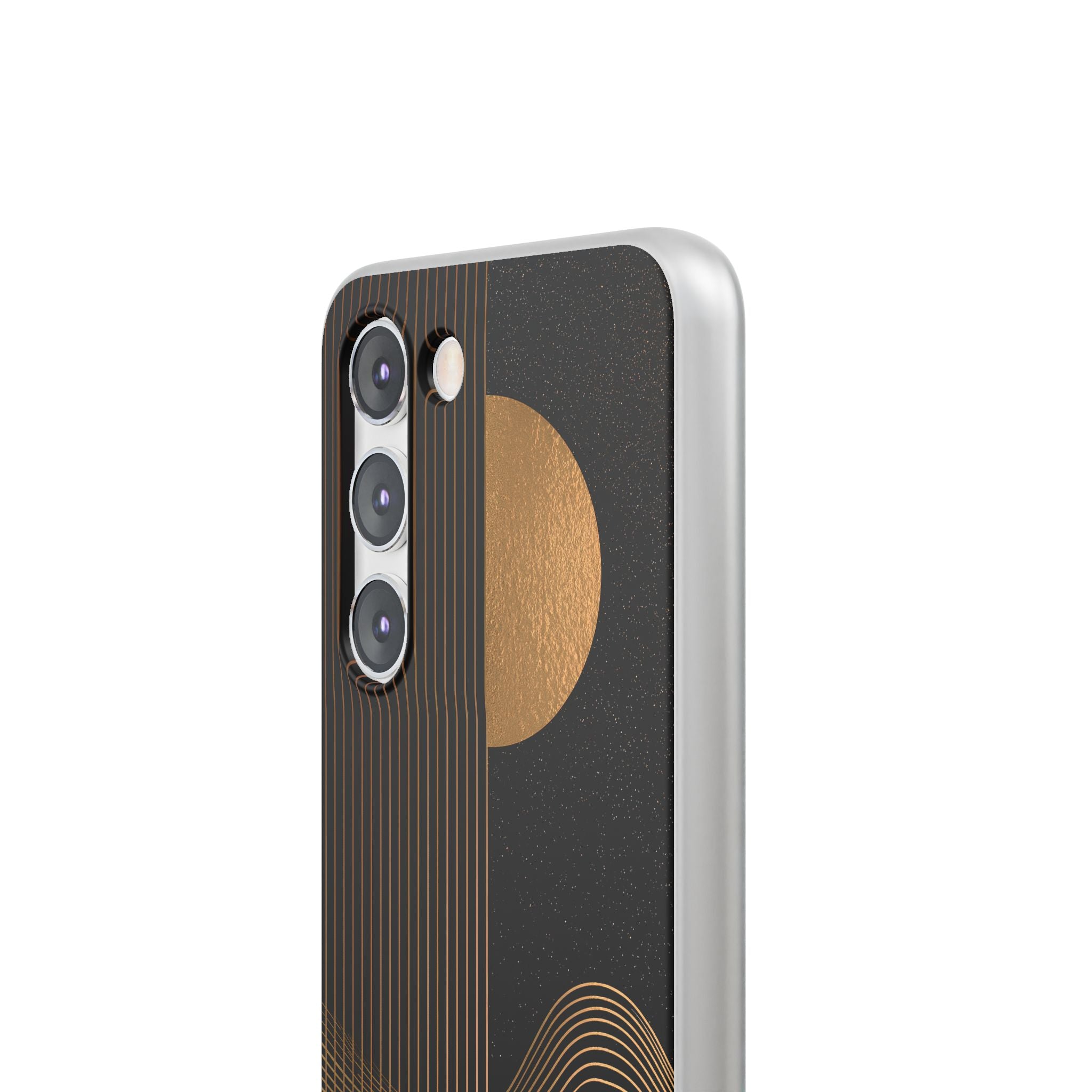 Gold Lite Phone Case for Samsung - Gilded Obsidian Dunes