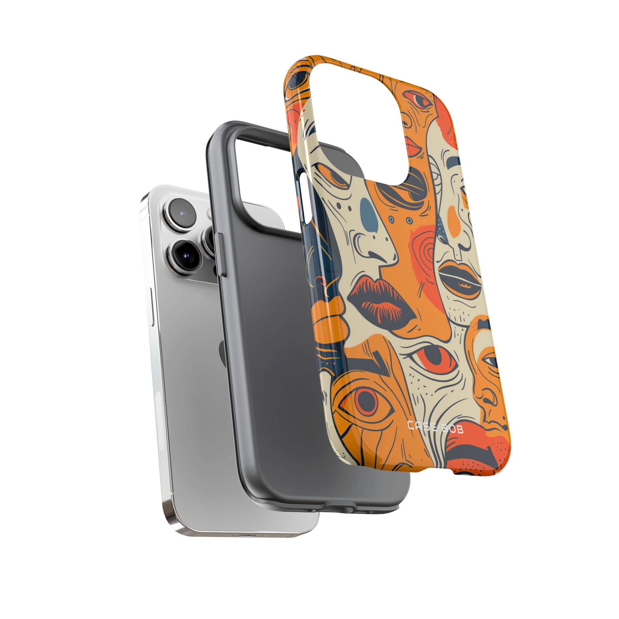 Tangled Faces Sunset iPhone 14 Pro Case - Tough