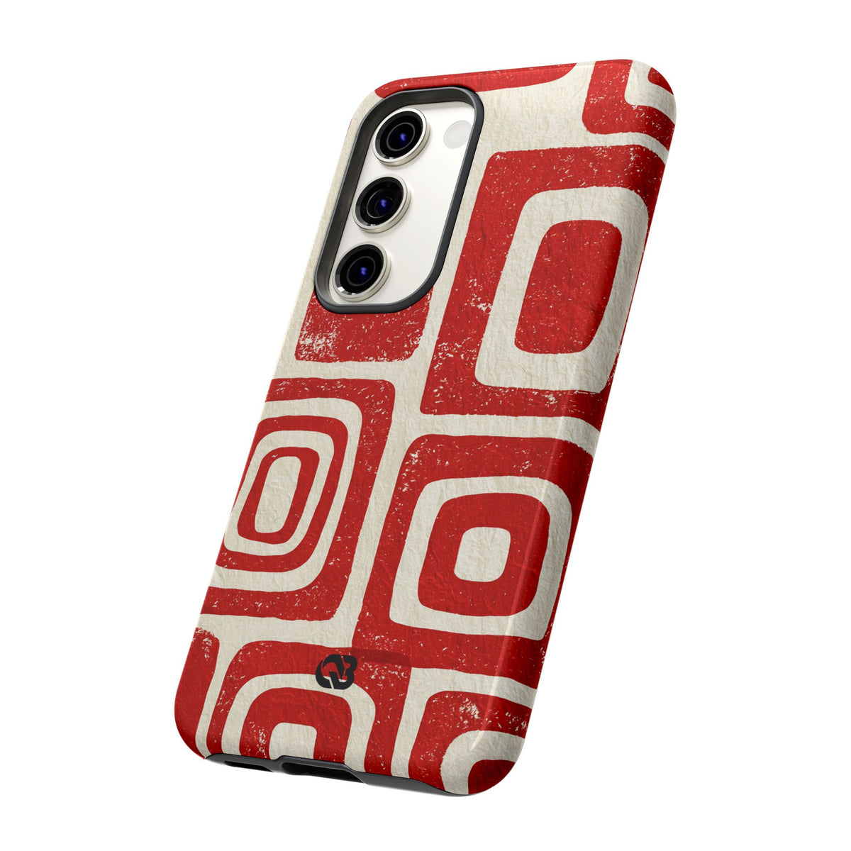 Vermilion Block Motif · Tough Phone Case for Samsung · Red