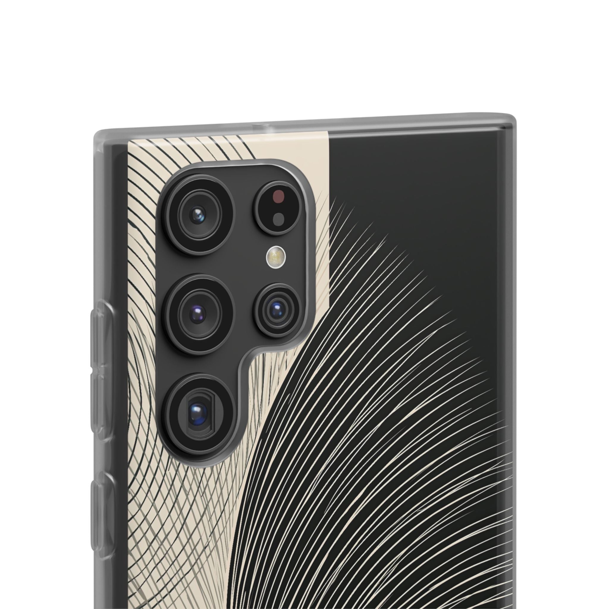 Beige Lite Phone Case for Samsung - Obsidian Cream Plume