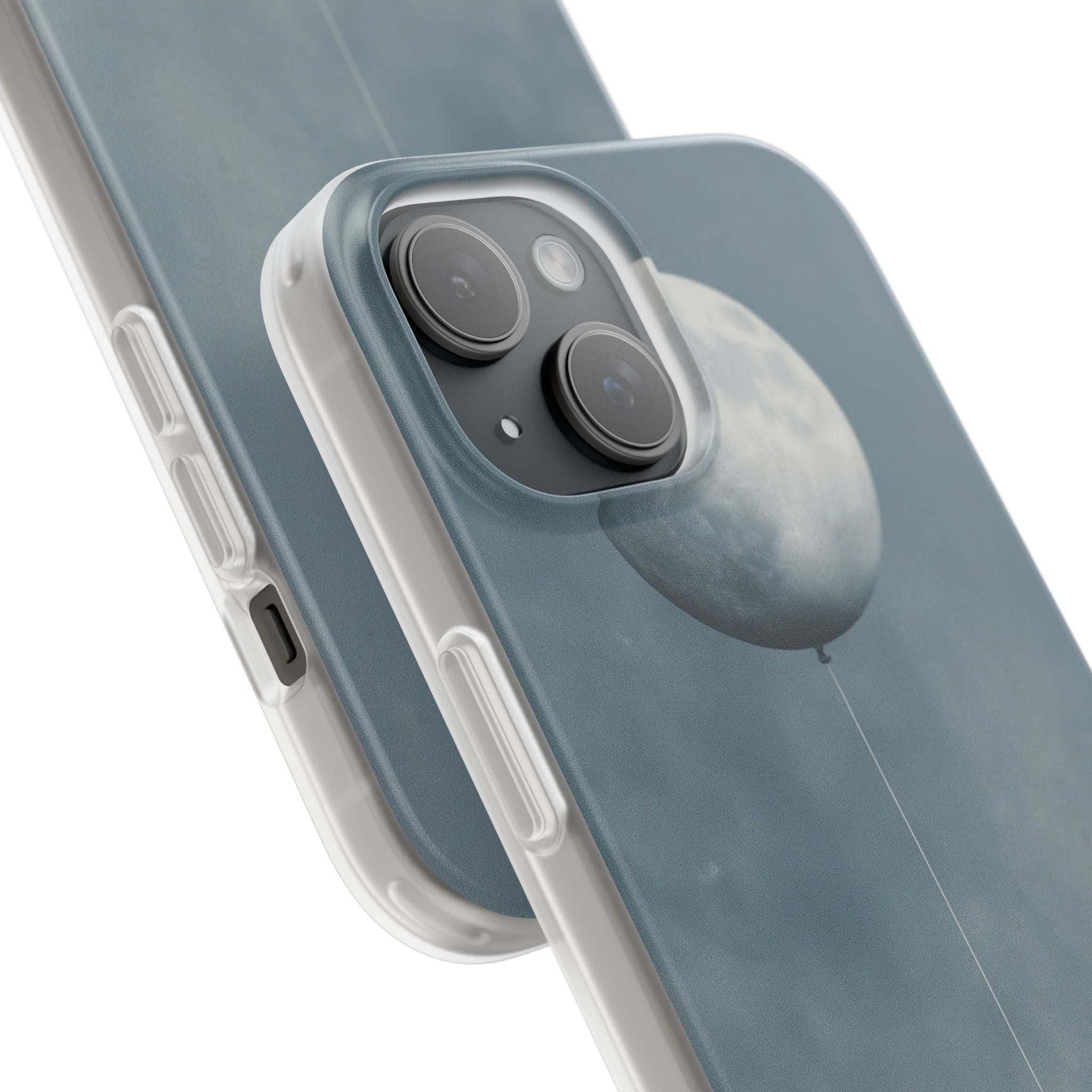 Moon Balloon iPhone 15 Case - Soft