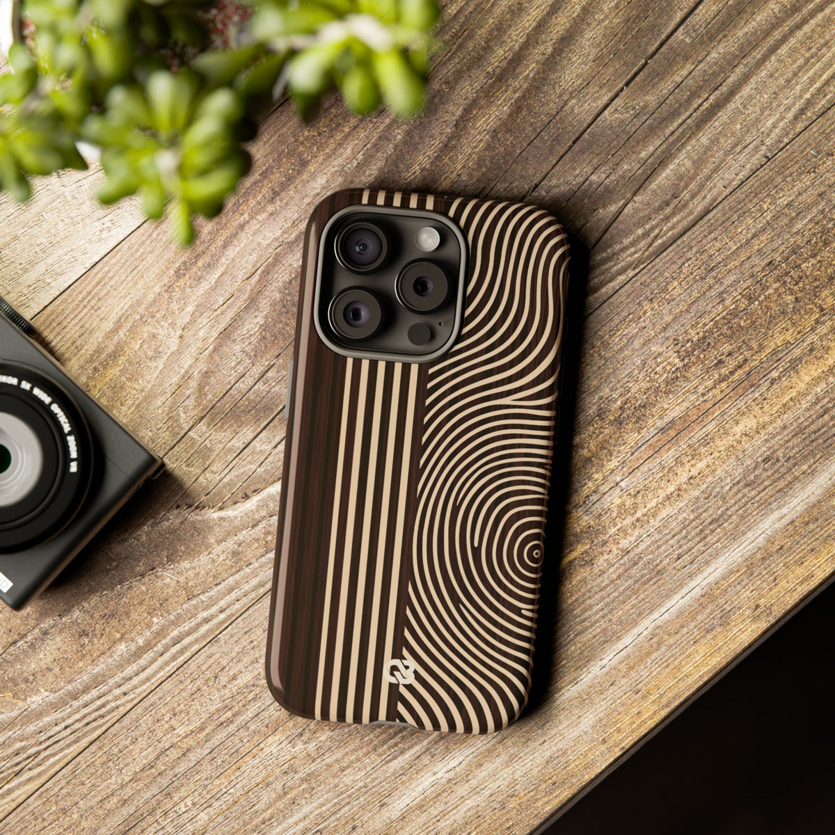 Brown Tough Phone Case for iPhone - Espresso Sand Ridge