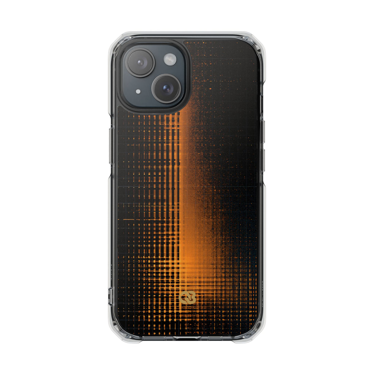 Amber Frequency · Clear Impact Magnetic Phone Case for iPhone · Orange