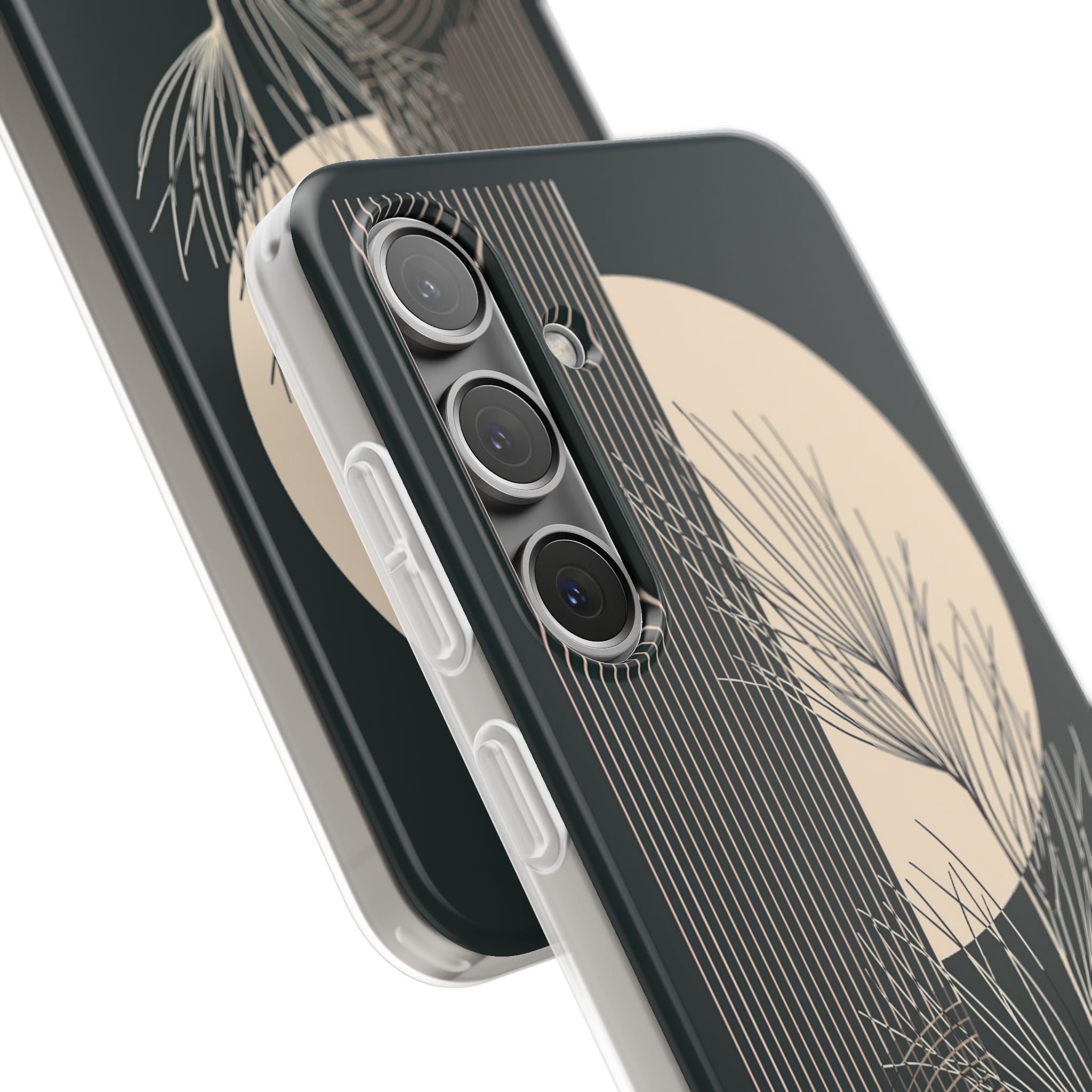 Black Lite Phone Case for Samsung - Obsidian Sand Willow
