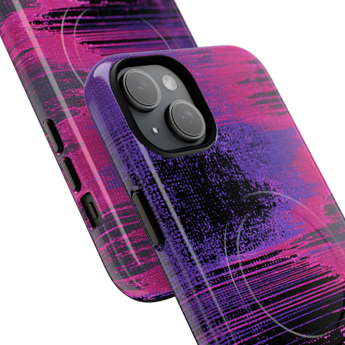 Neon Signal Shift · Tough 2.0 Magnetic Phone Case for iPhone · Purple