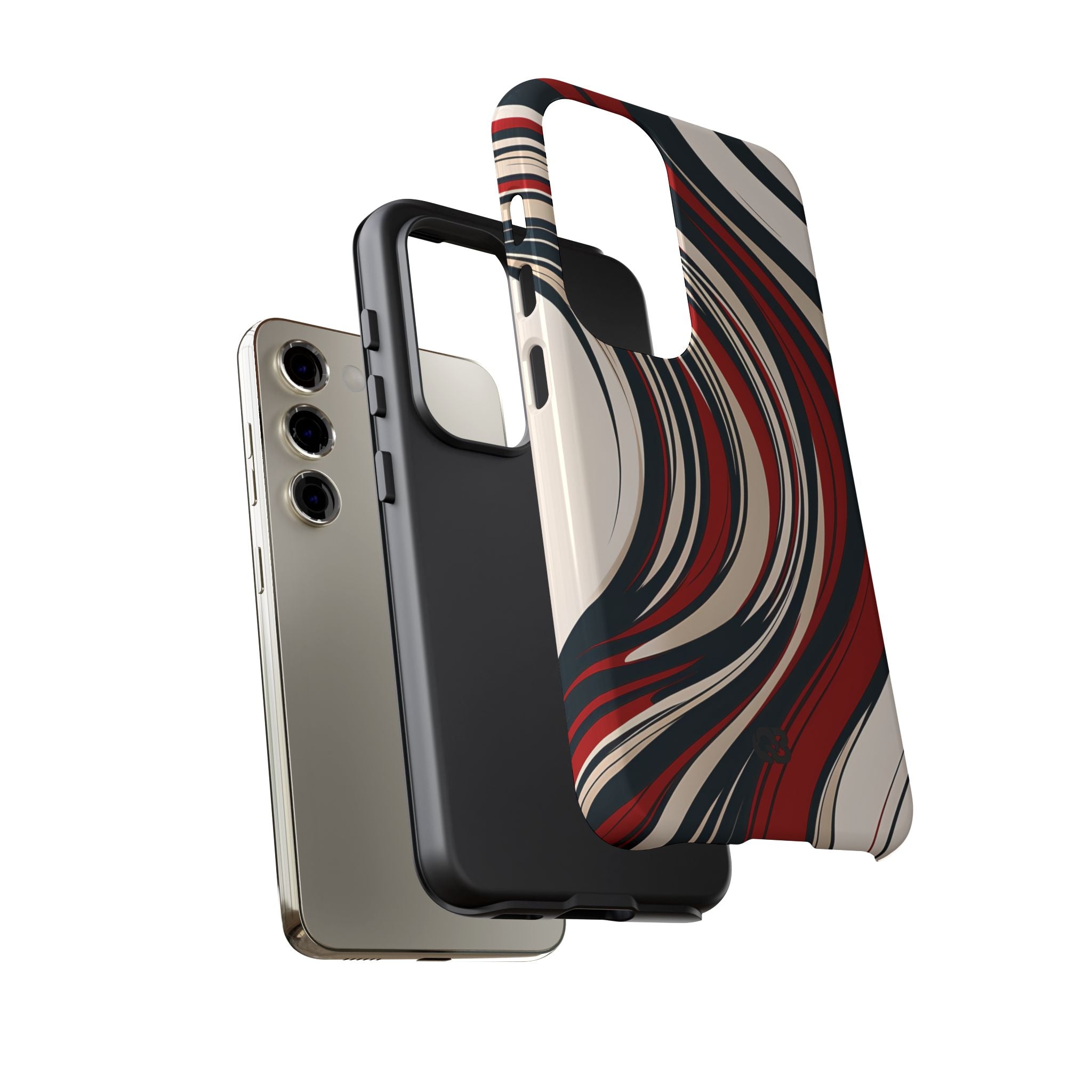 Crimson Flow Waves · Tough Phone Case for Samsung