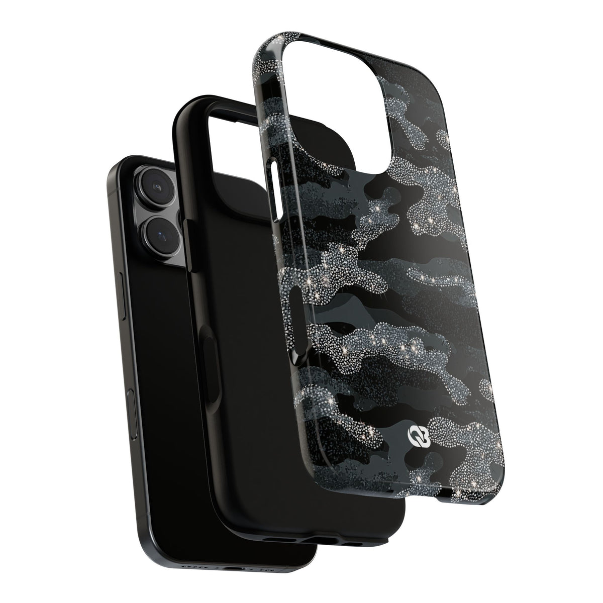 Glitter Shadow Camo · Tough Phone Case for iPhone · Black