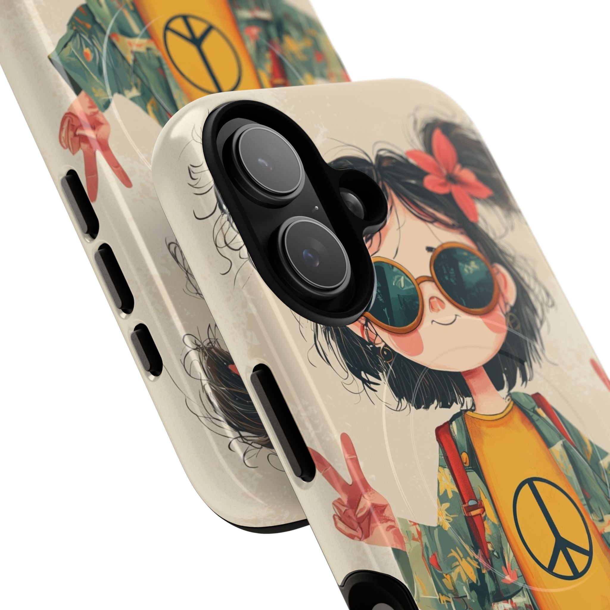 Peace Pigtails iPhone 17 Case - Tough+ - CASE•BOB