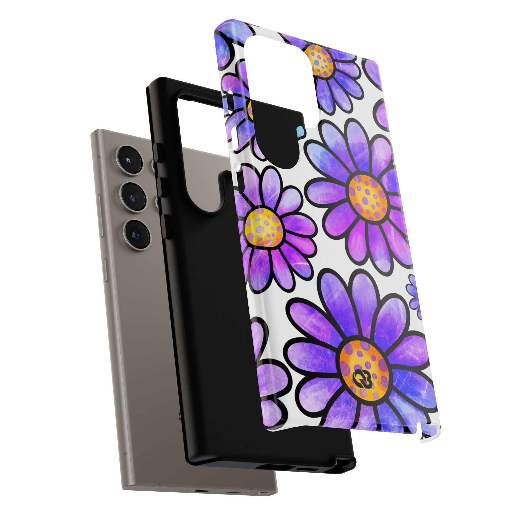 Violet Grunge Bloom · Tough Phone Case for Samsung