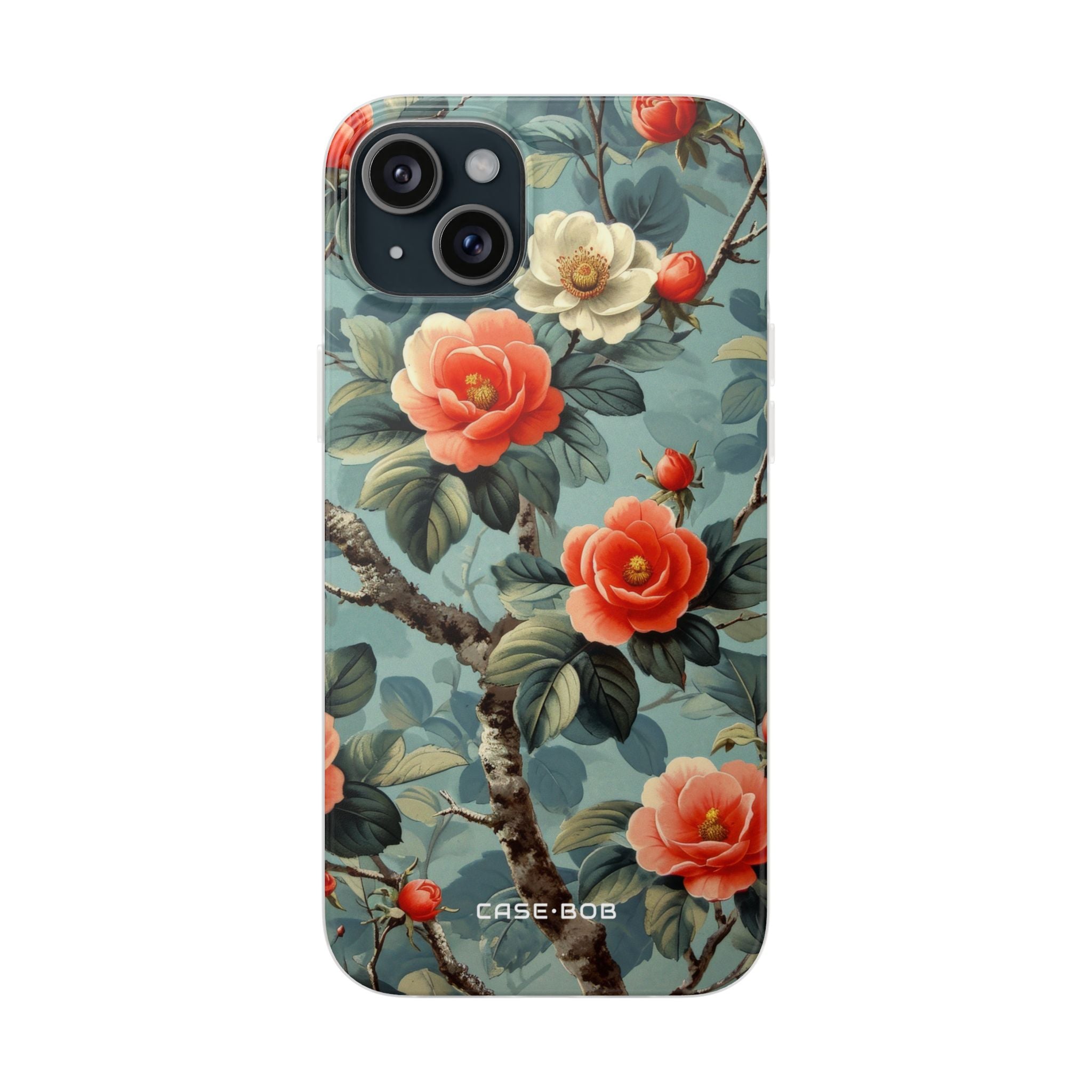 Coral Bloom iPhone 15 Plus Cover - Blød