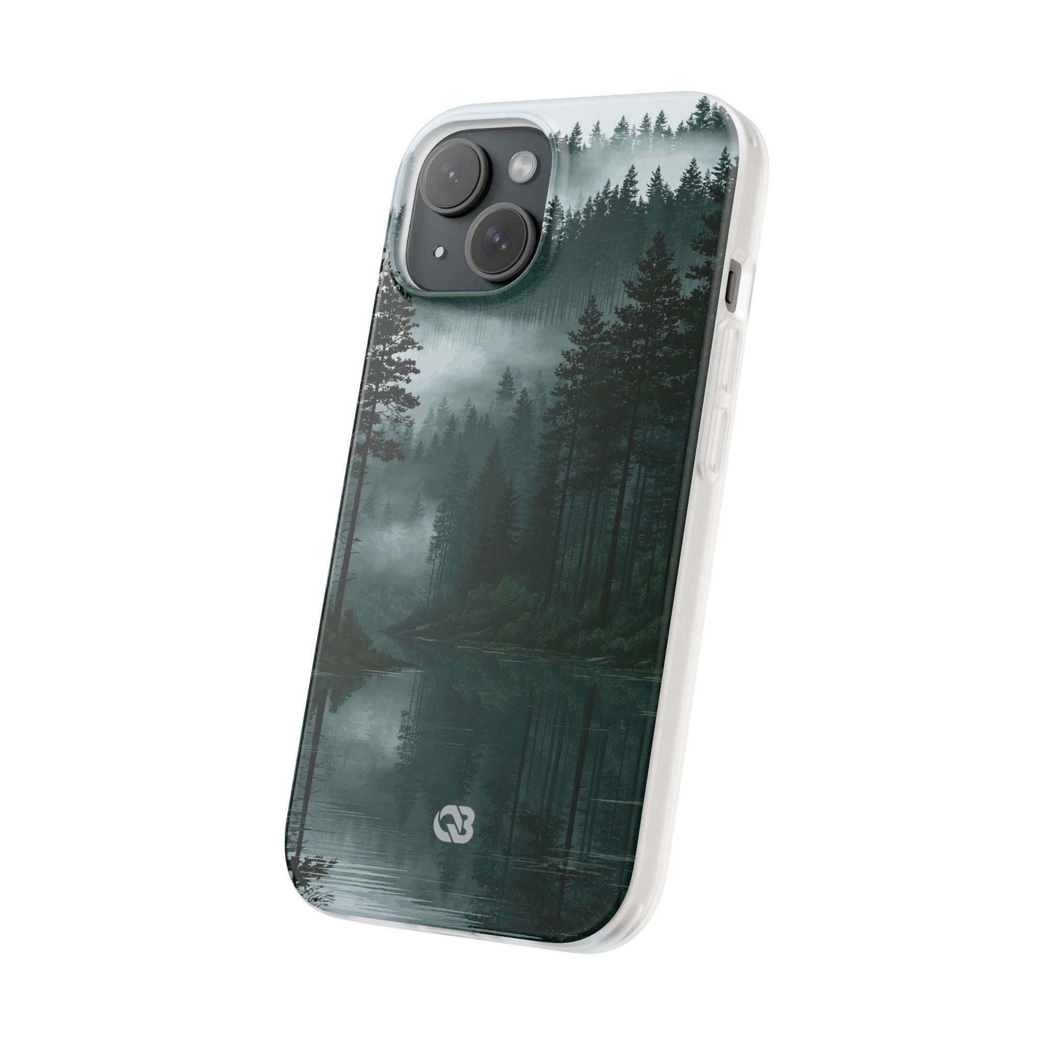 Green Lite Phone Case for iPhone - Misty Evergreen Mirror