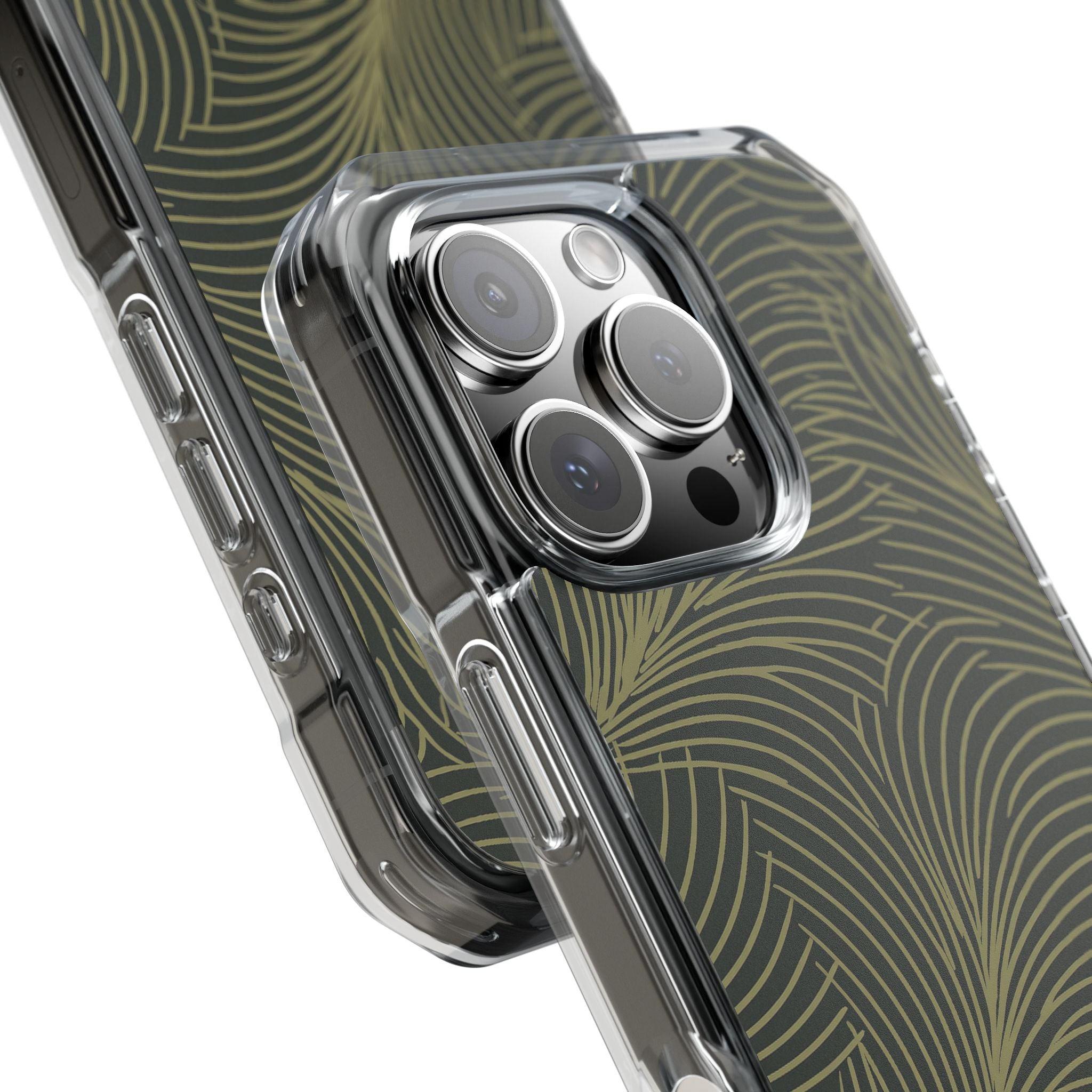 Green Impact MagSafe Phone Case for iPhone - Dark Olive Plume
