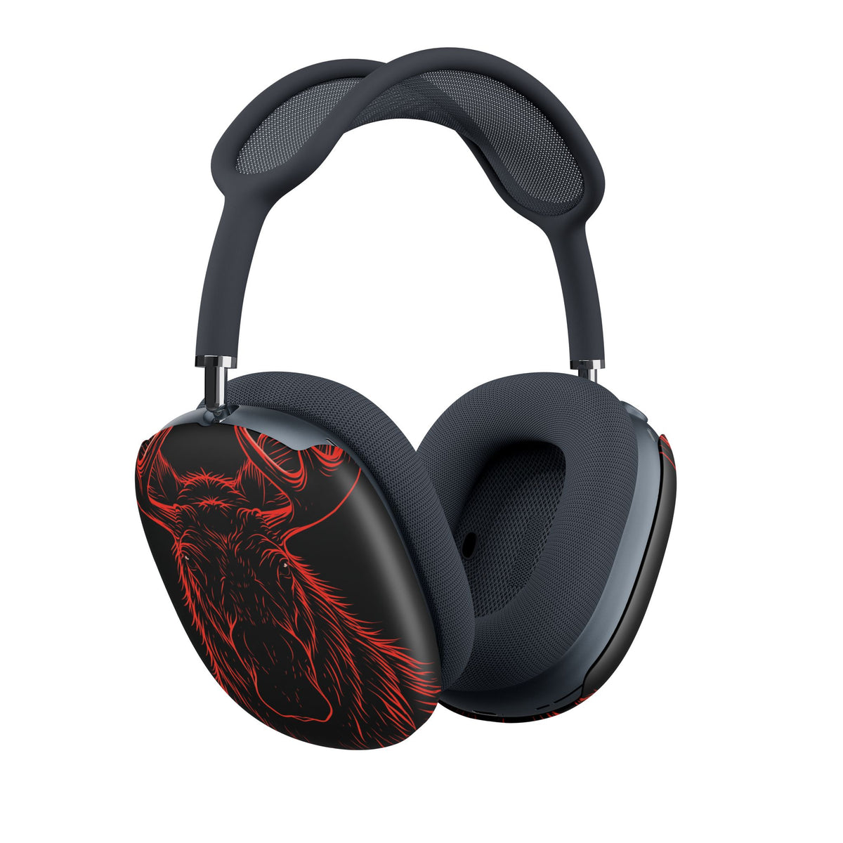 Crimson Horizon Moose · Hard Case for AirPods Max · Black