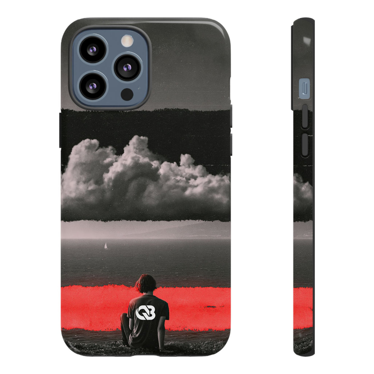 Crimson Horizon · Tough Phone Case for iPhone · Black