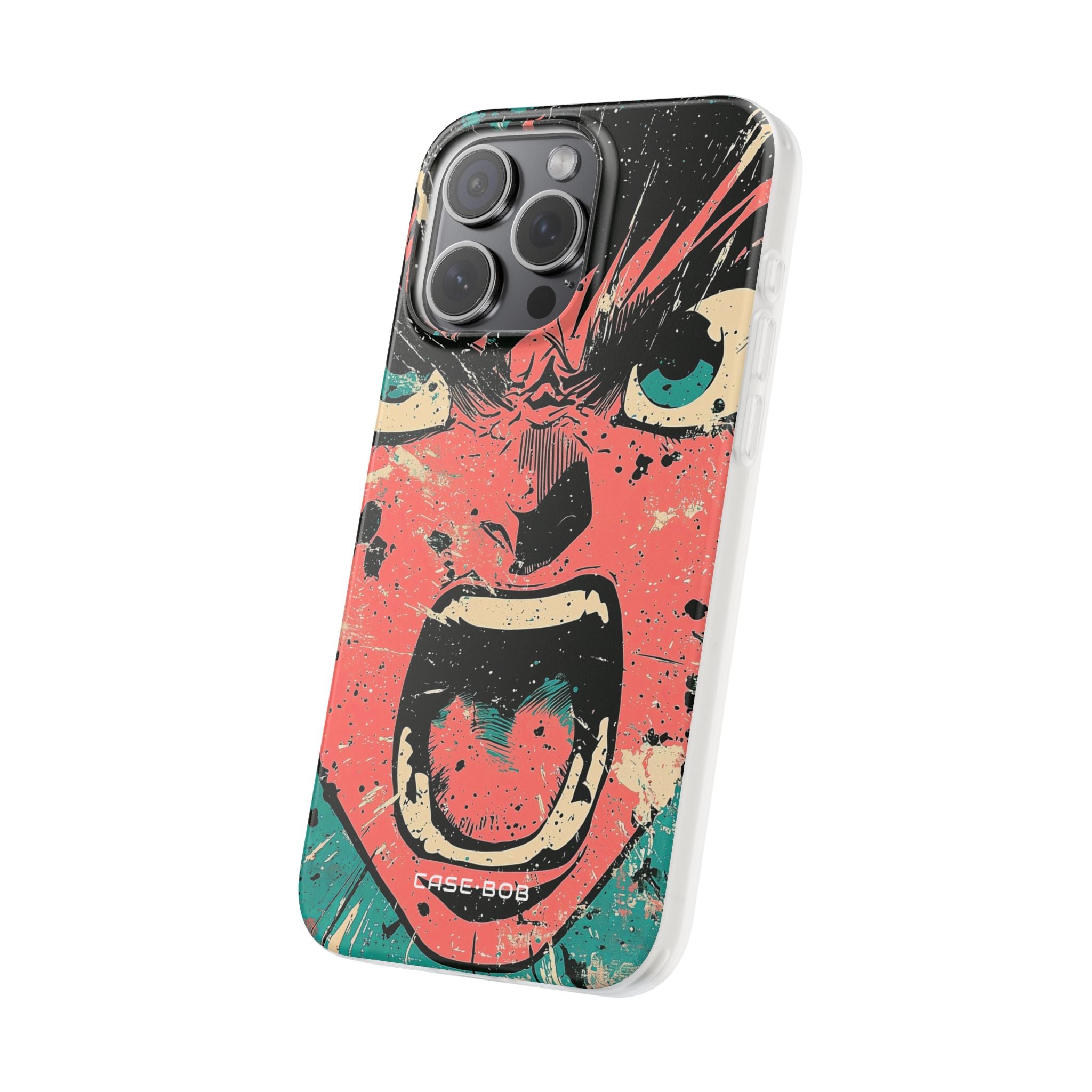Screaming Face Pink iPhone 15 Pro Max Case - Soft