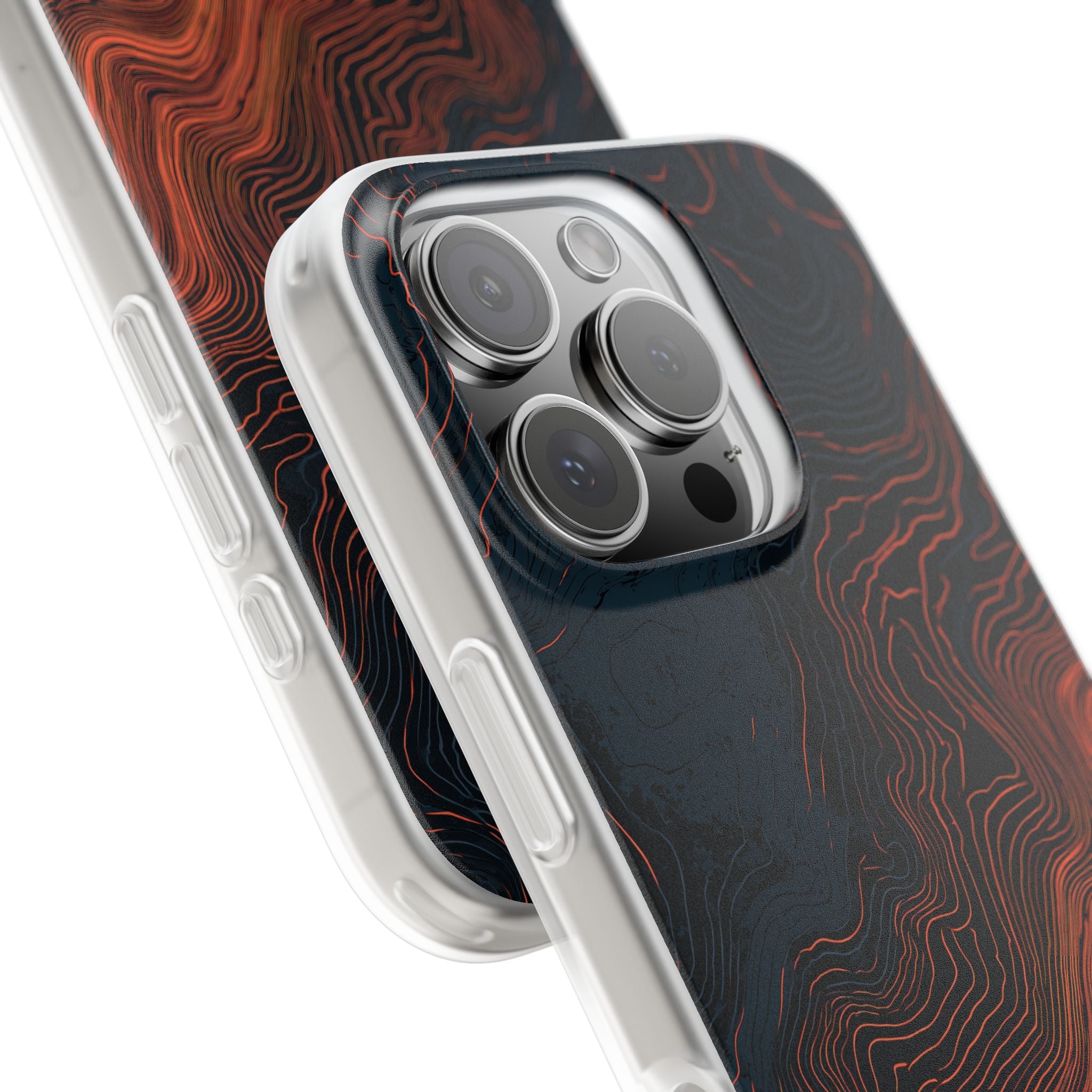 Black Lite Phone Case for iPhone - Volcanic Basalt Map