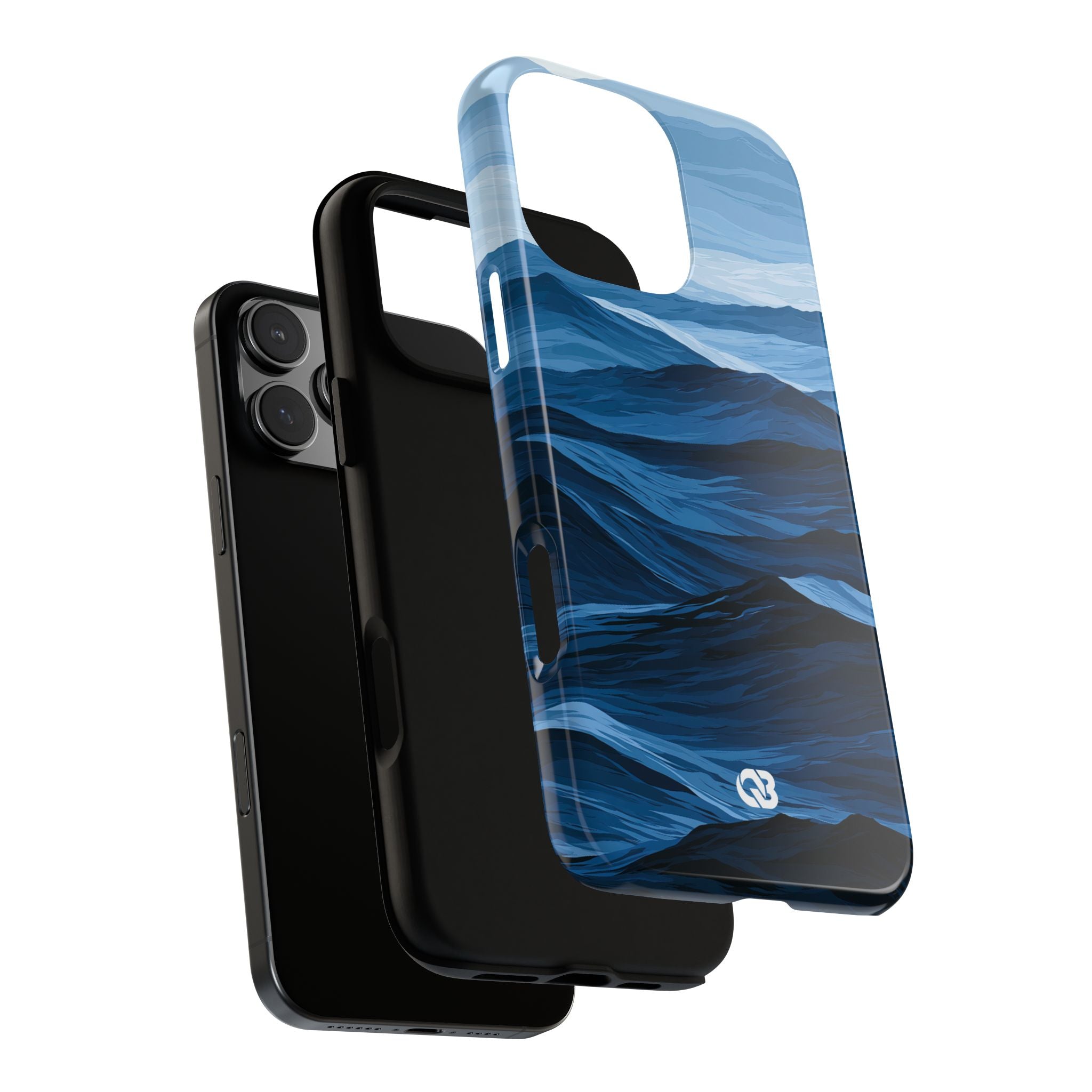 Blue Tough Phone Case for iPhone - Cobalt Ridge Tides