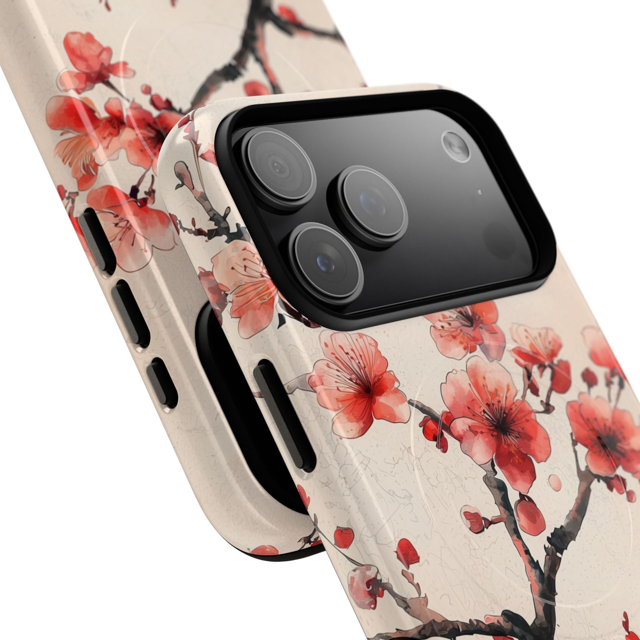 Crimson Silk Flora · Tough+ Custodia per iPhone · Magsafe