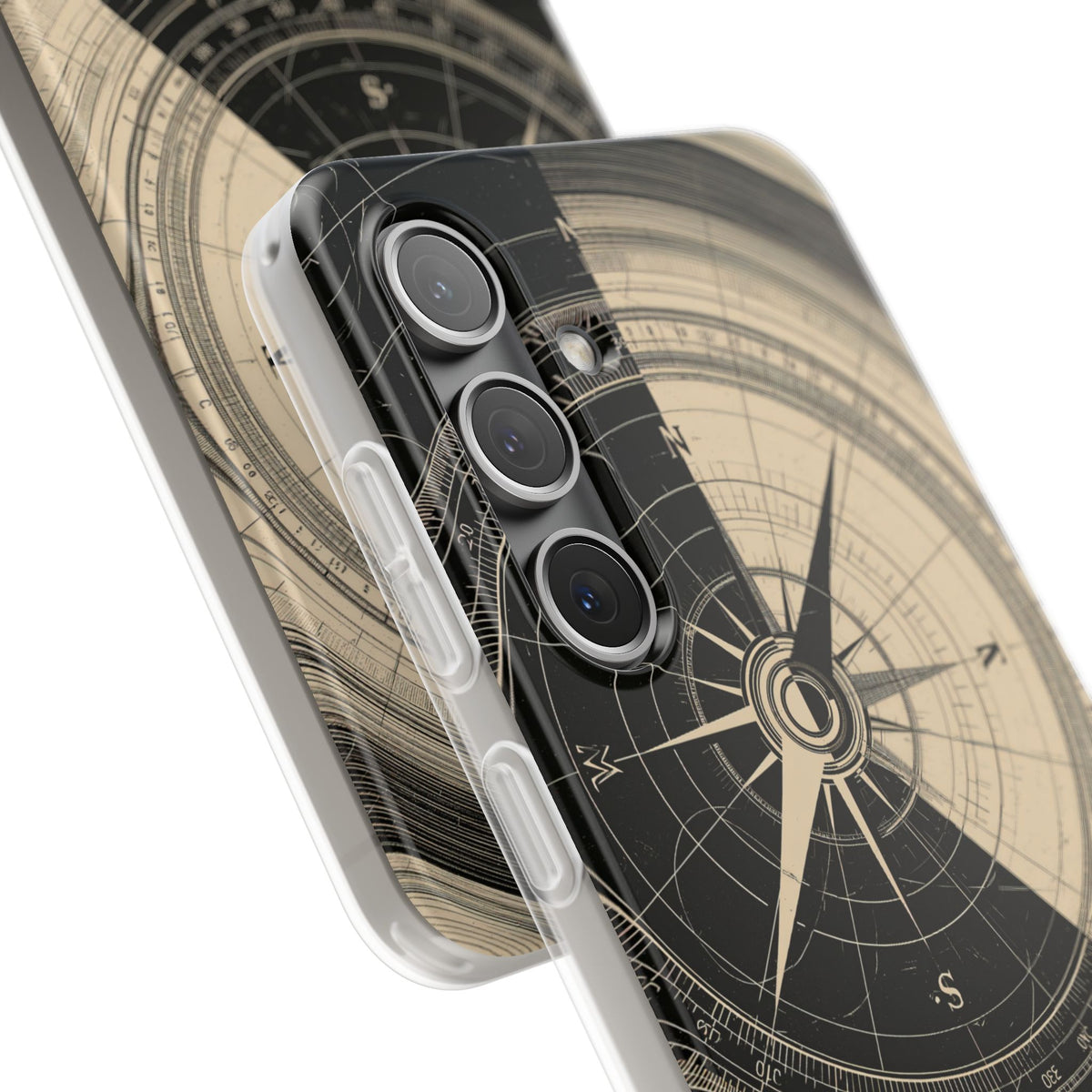 Beige Lite Phone Case for Samsung - Obsidian Nautical Blueprint