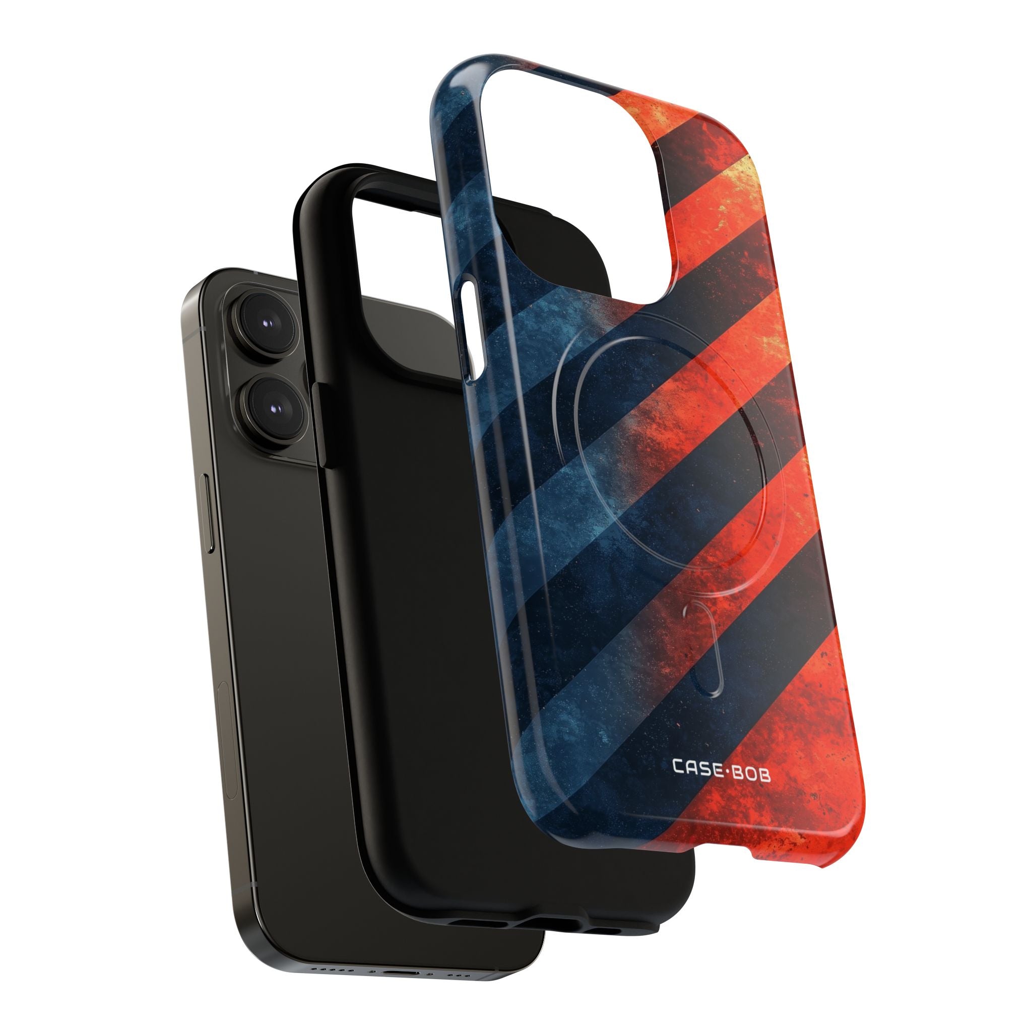 Diagonal Stripes Blaze iPhone 14 Pro Case - Tough+