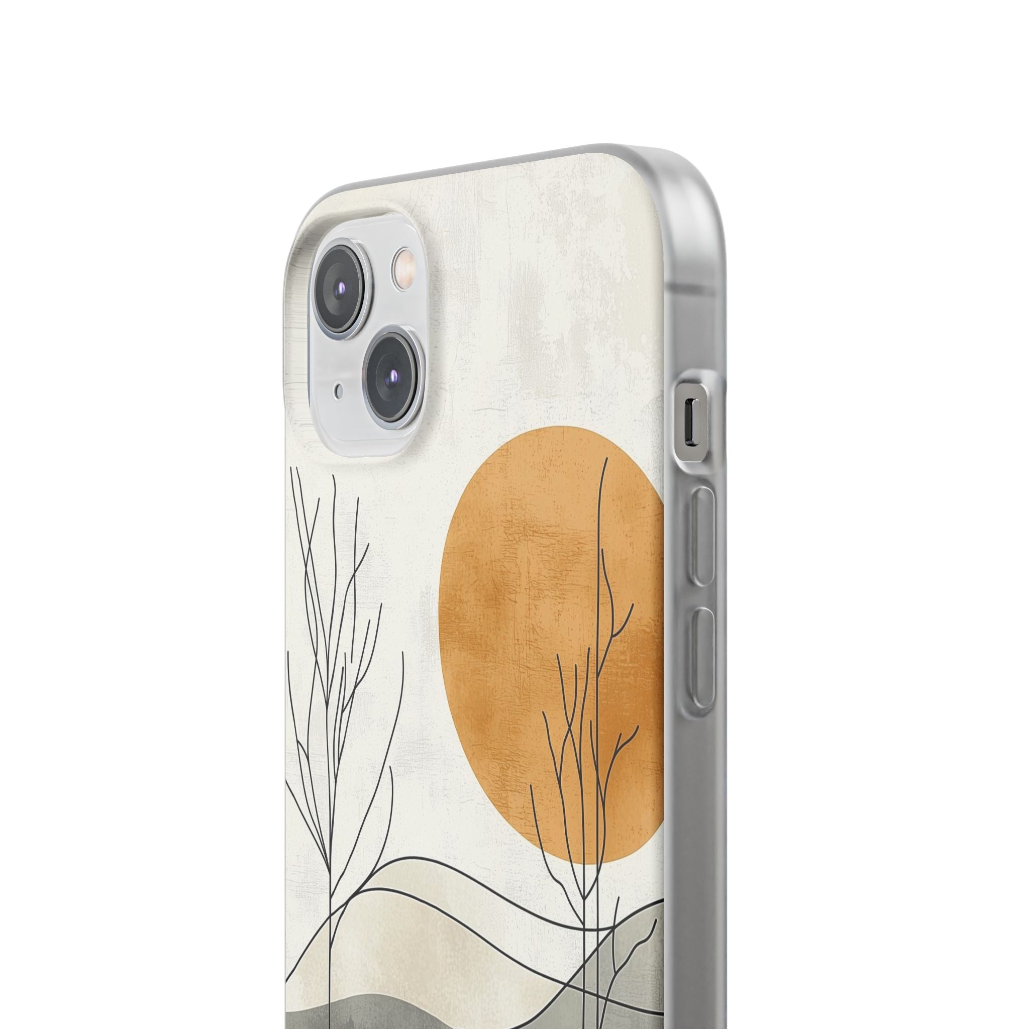 Burnt Horizon Lines · Soft Phone Case for iPhone