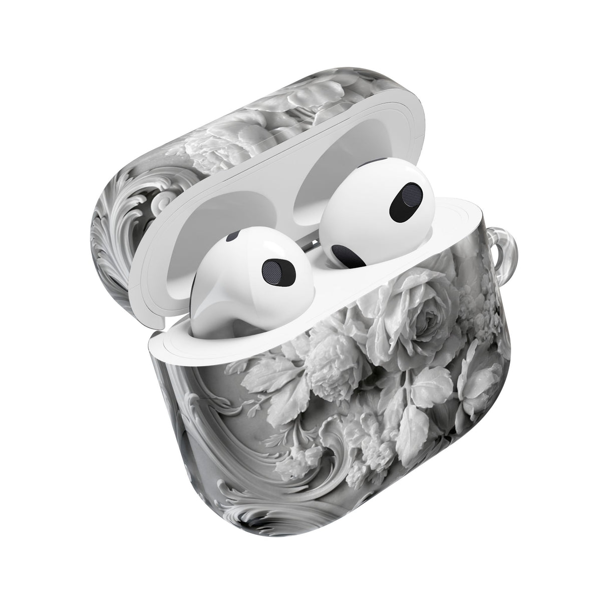 Rococo Marble Rose · Hard Case for AirPods & AirPods Pro · White