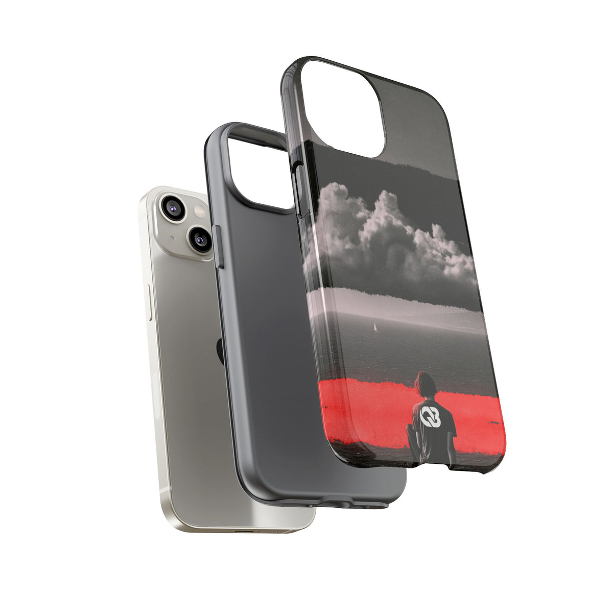 Crimson Horizon · Tough Phone Case for iPhone · Black