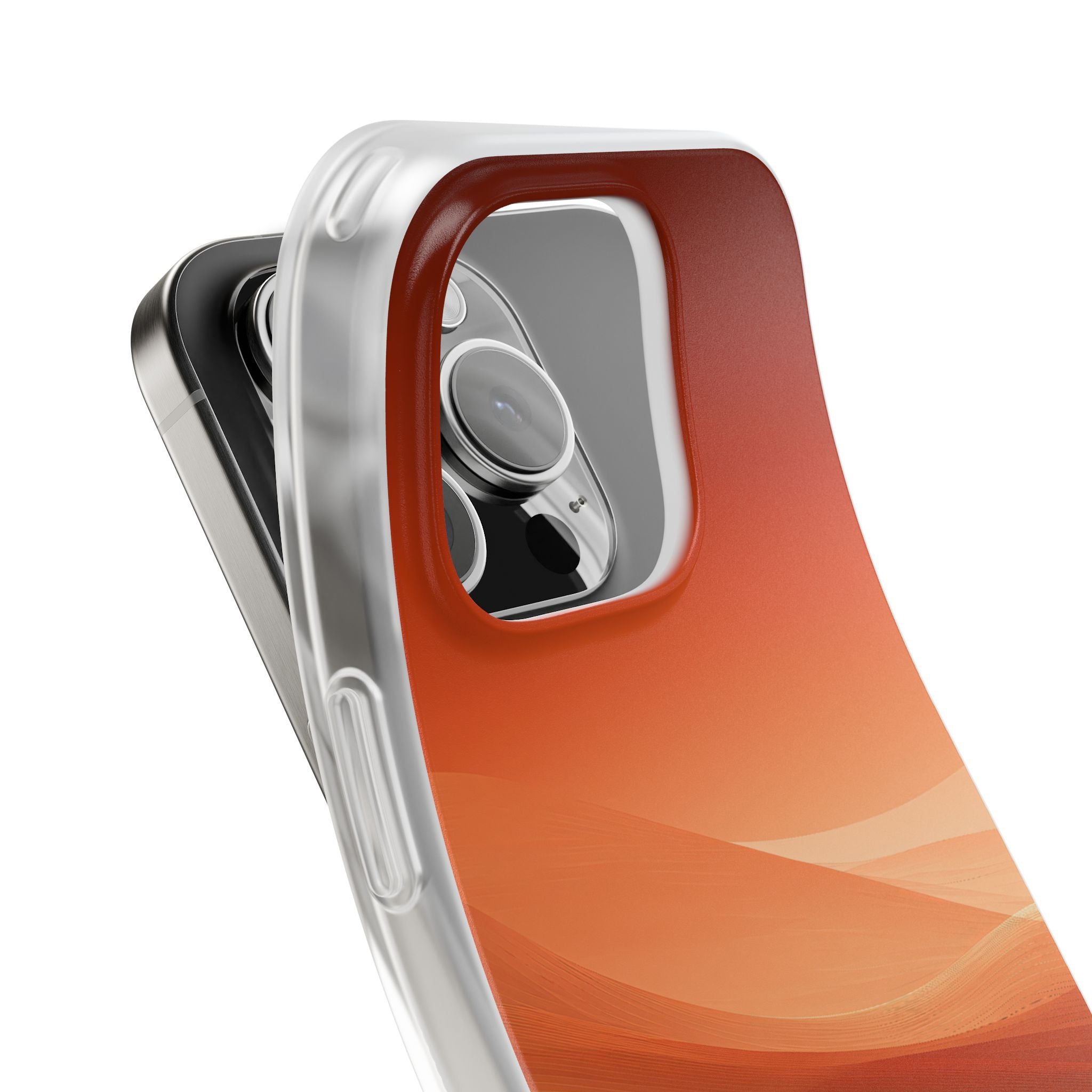 Orange Lite Phone Case for iPhone - Crimson Dune Gradient