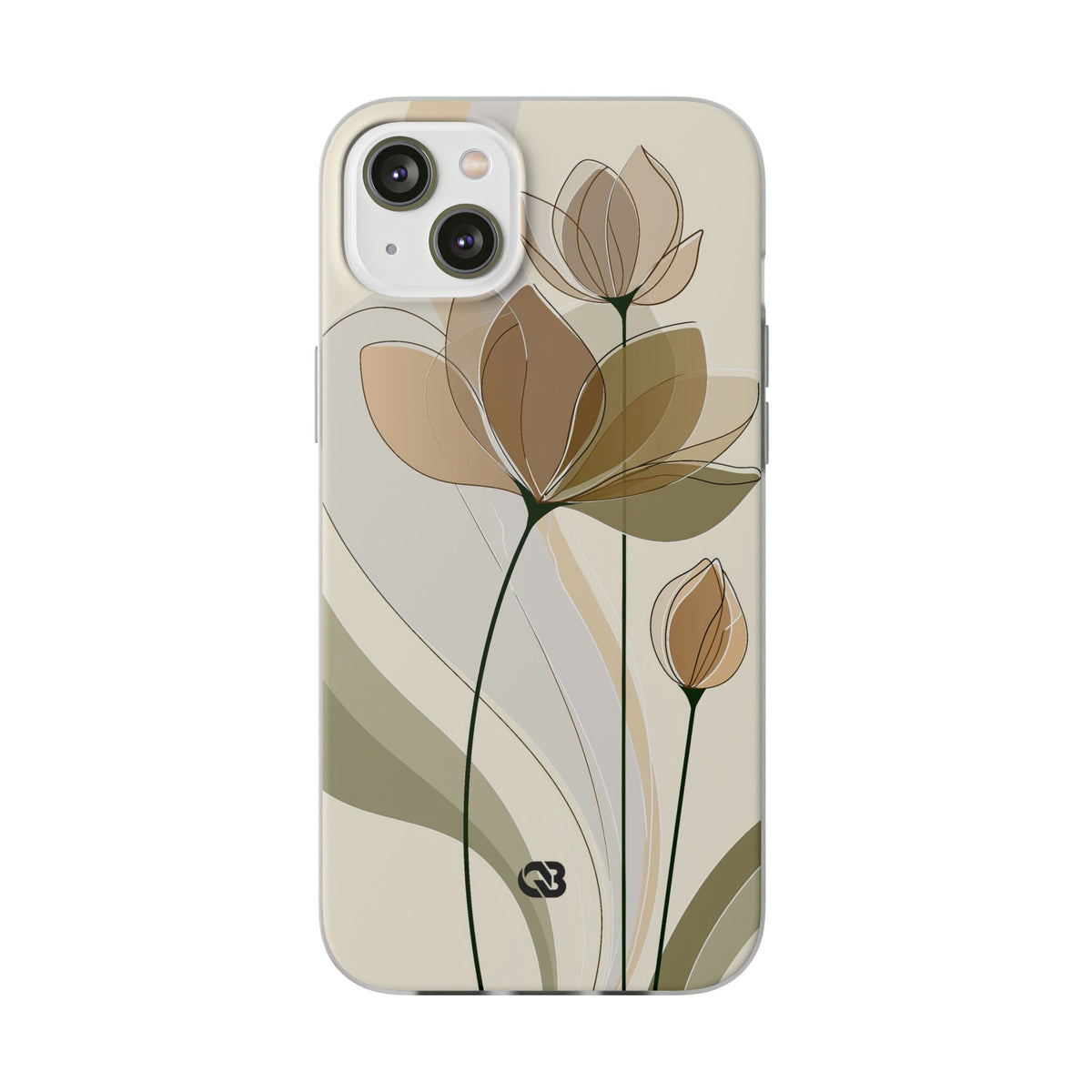 Translucent Petal Contour · Lite Phone Case for iPhone · Beige