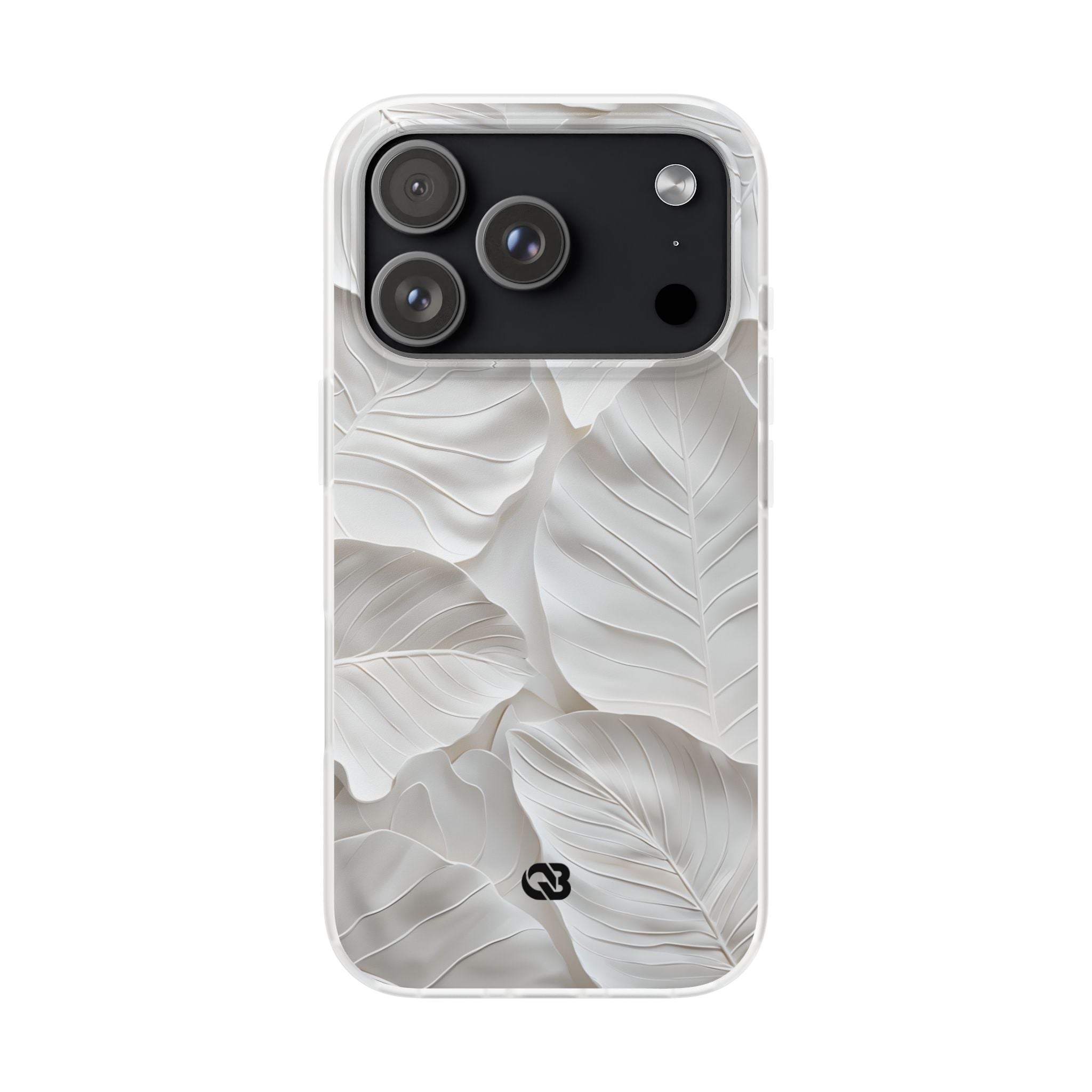 Sculpted Ivory Leaves · Soft Phone Case for iPhone
