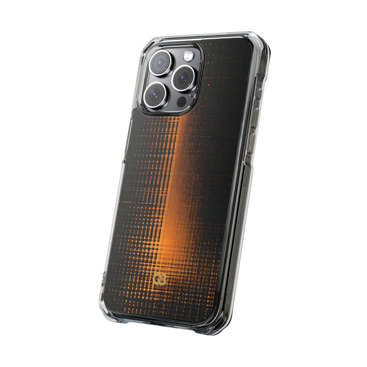 Amber Frequency · Clear Impact Magnetic Phone Case for iPhone · Orange