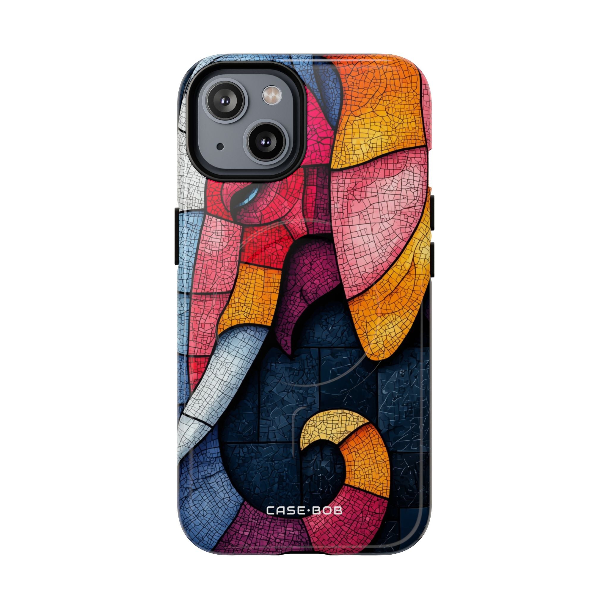 Elefanten-Mosaik iPhone 14 Case - Tough+