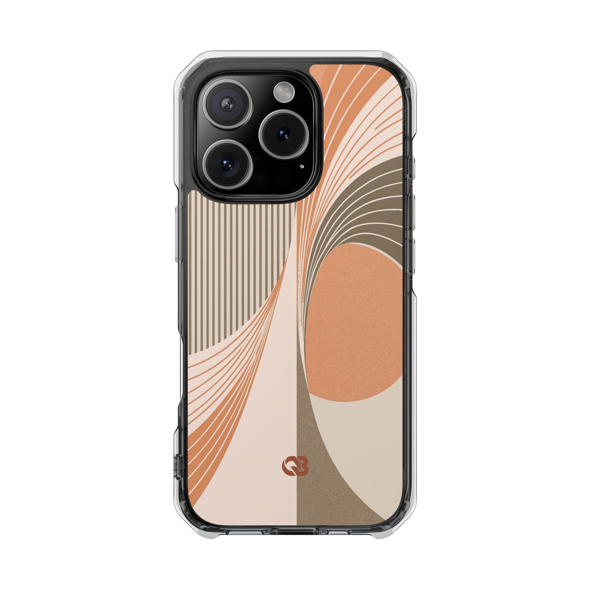 Orange Impact MagSafe Phone Case for iPhone - Desert Arc Horizon
