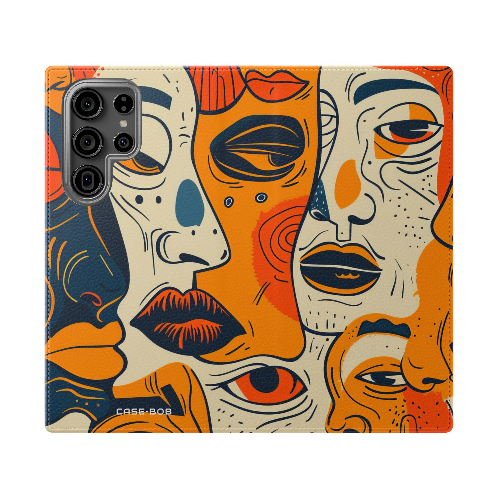 Overlapping Faces - Samsung S23 Ultra Case - Wallet