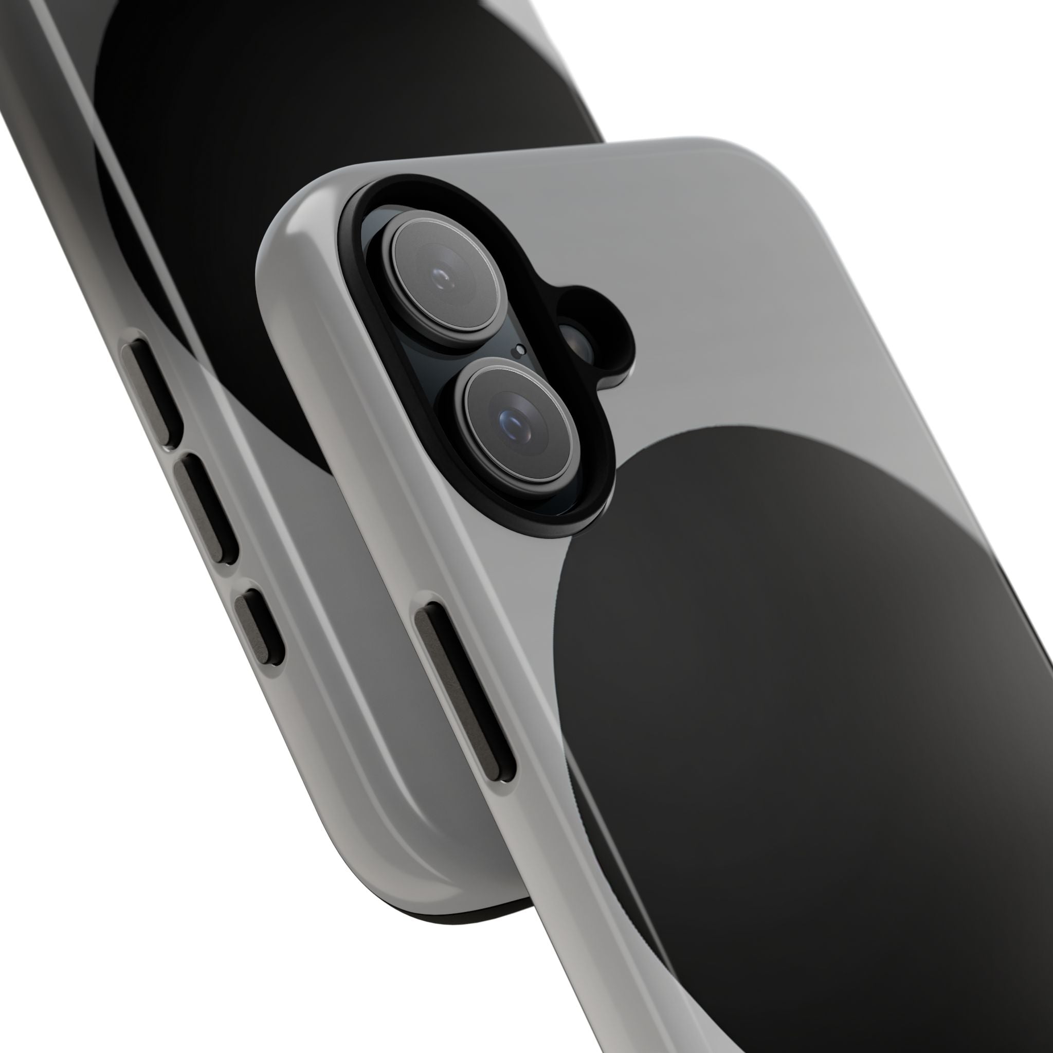 Grey Tough Phone Case for iPhone - Matte Onyx Sphere