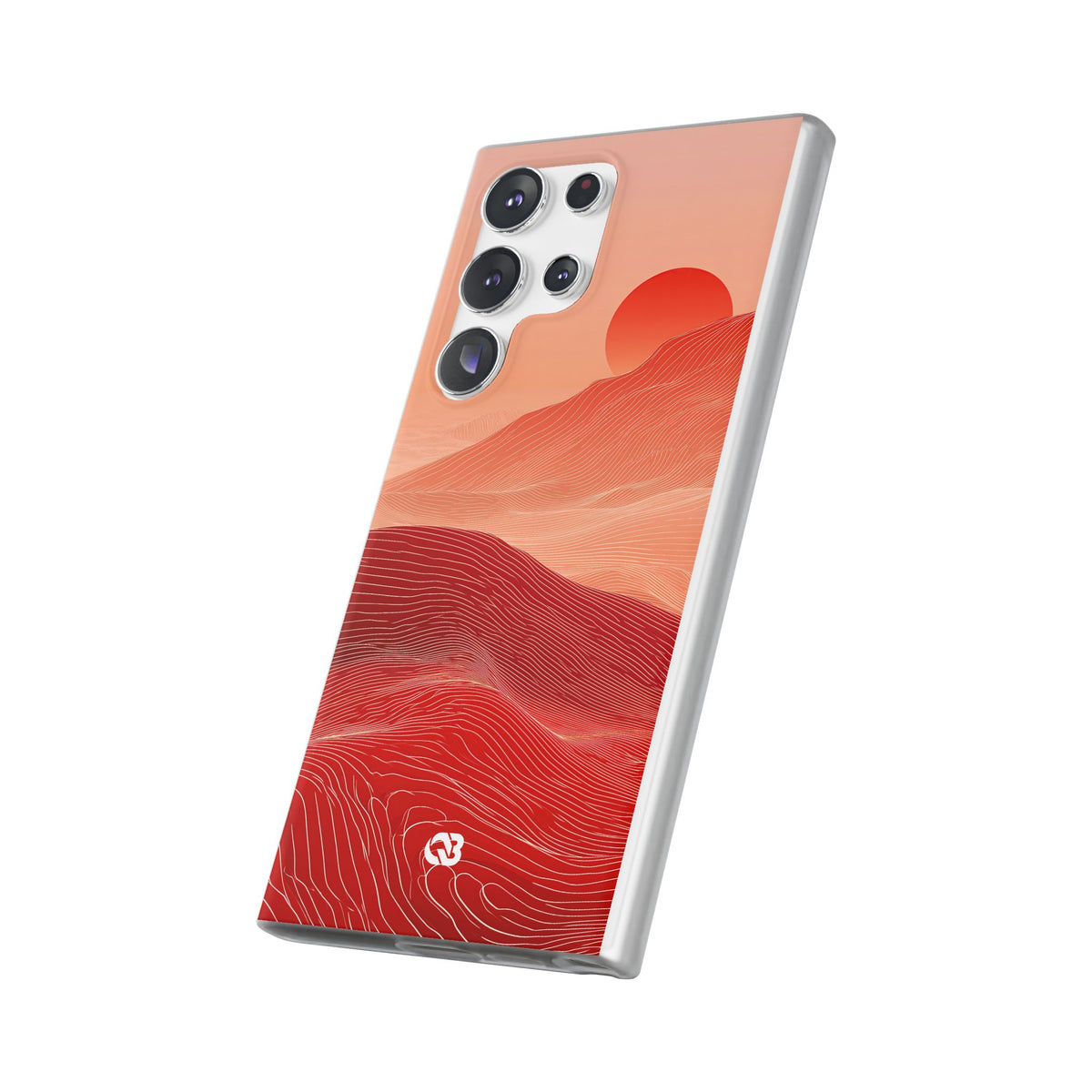 Red Lite Phone Case for Samsung - Crimson Ridge Lines