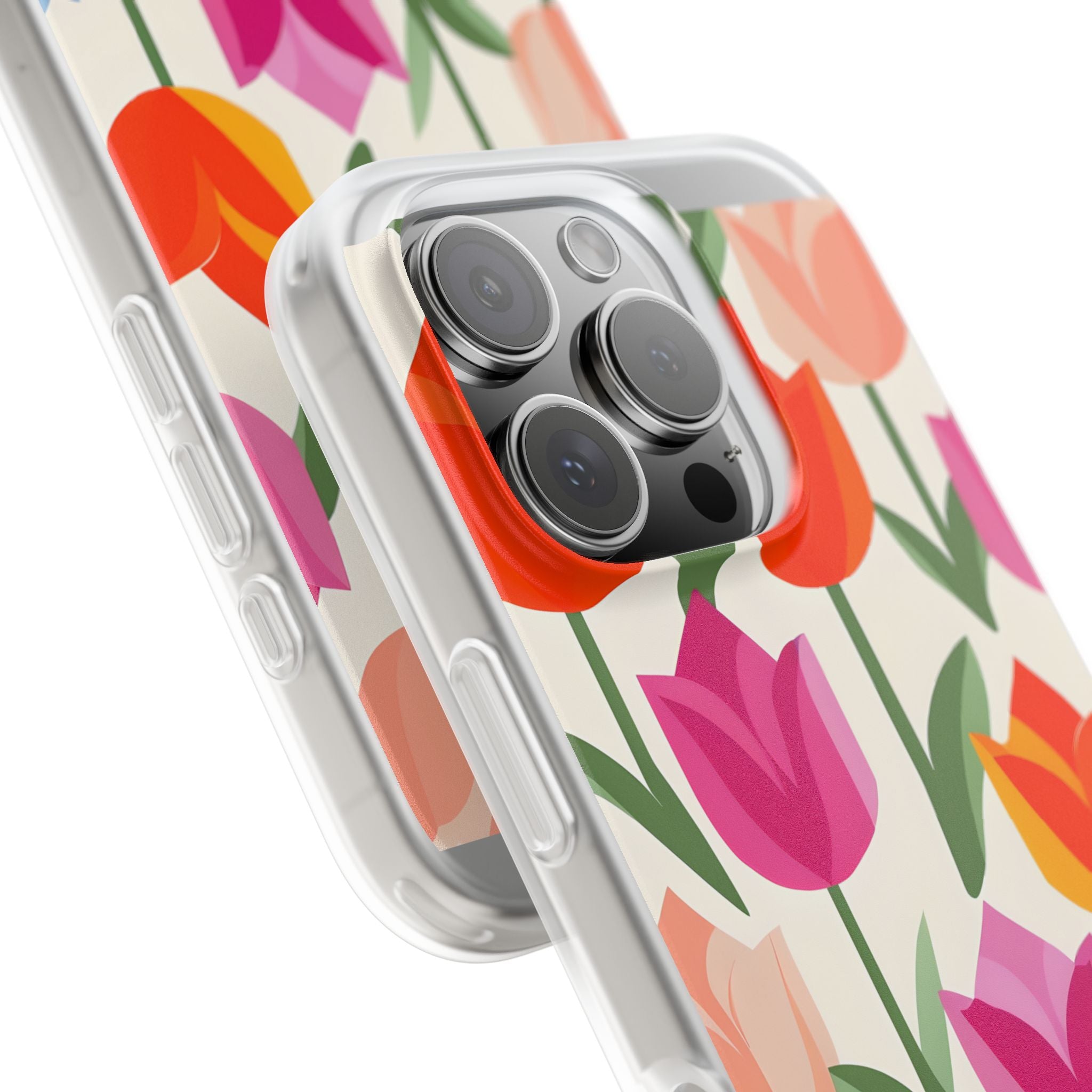 Vibrant Petal Grid · Soft Phone Case for iPhone