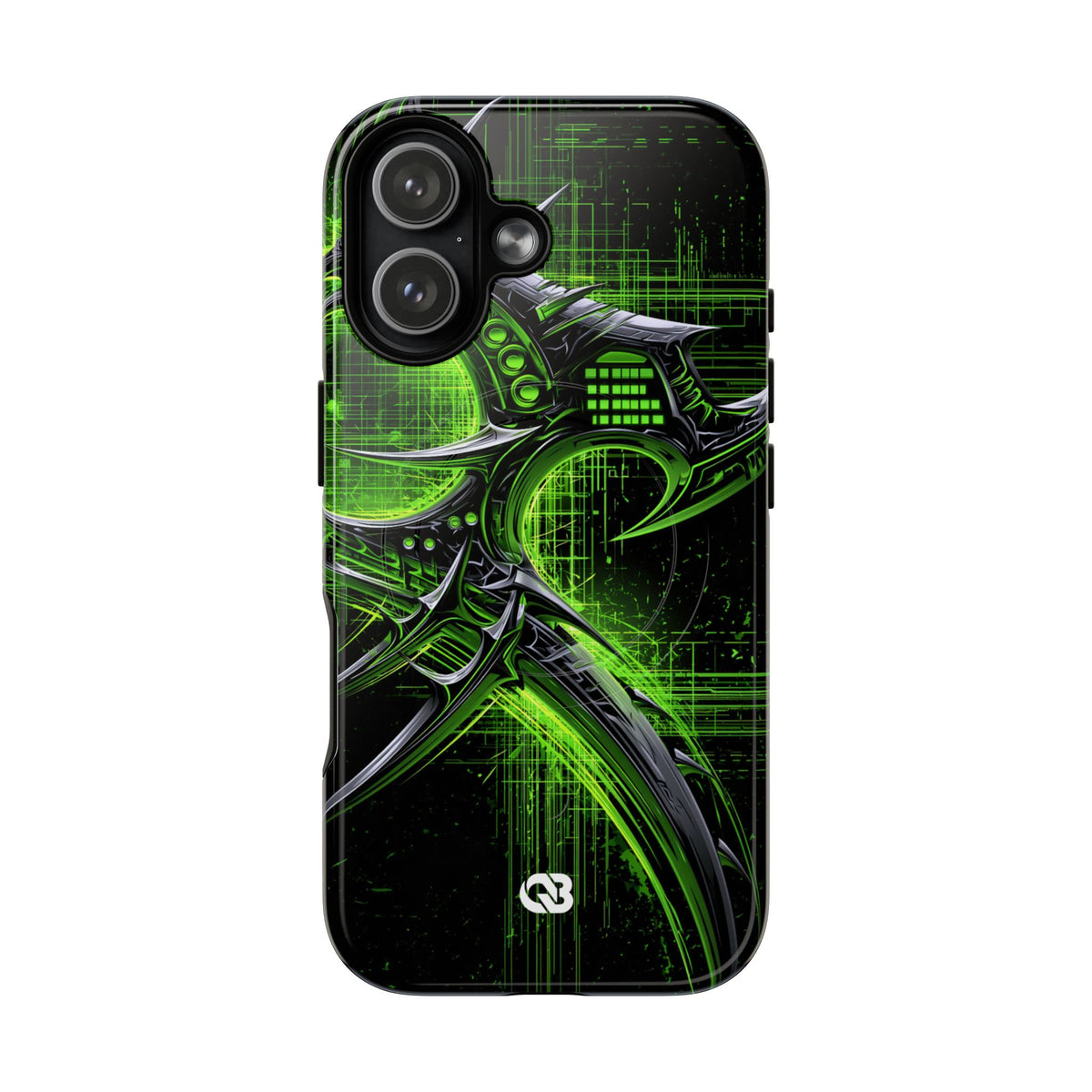 Cyber Sigil Grid · Tough 2.0 Magnetic Phone Case for iPhone · Green