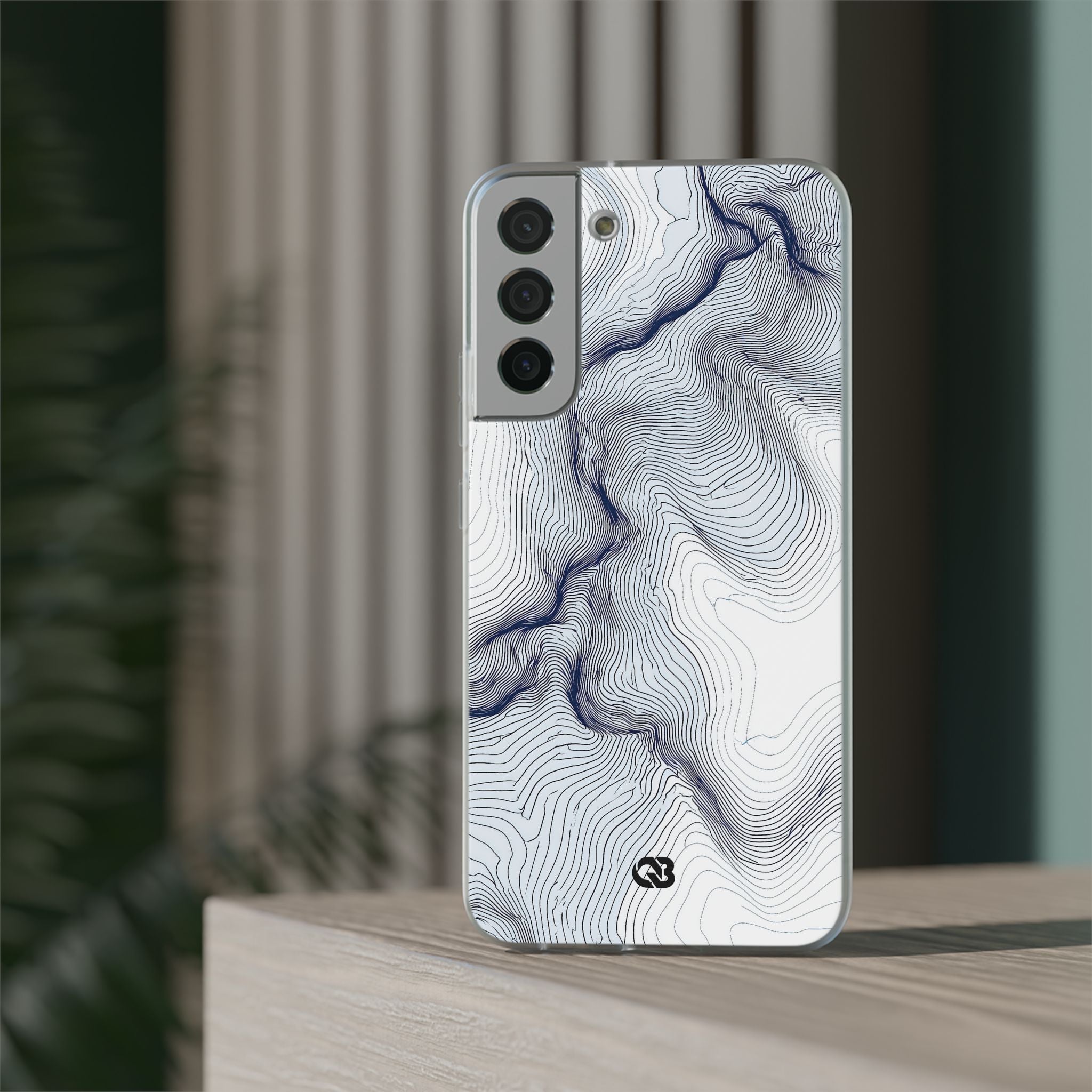 White Lite Phone Case for Samsung - Nordic Ridge Topo