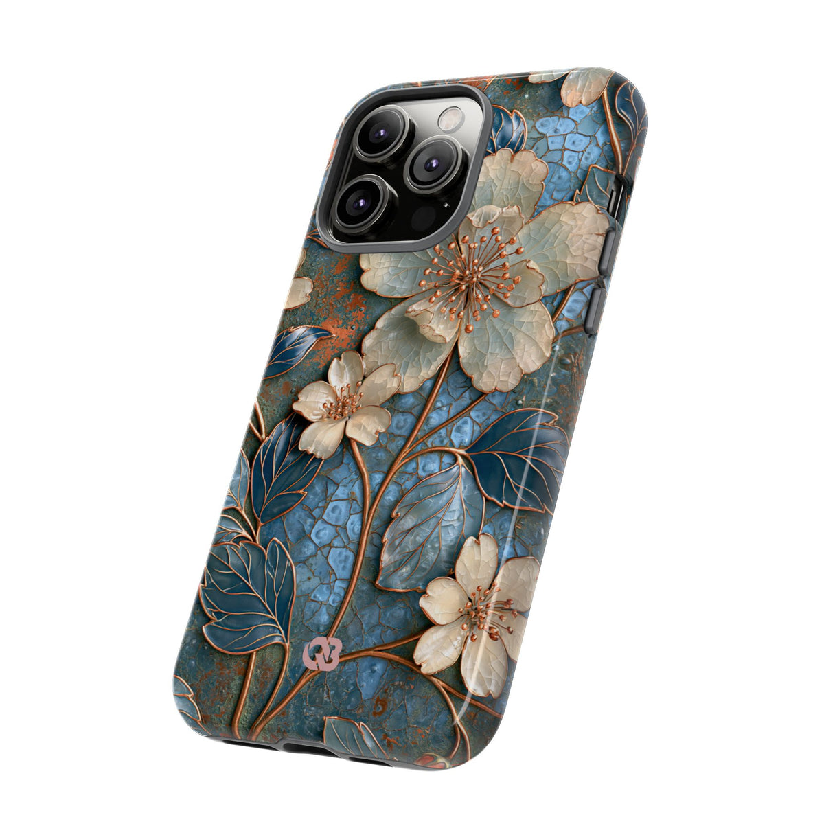 Gilded Blossom Reverie · Tough Phone Case for iPhone · Teal