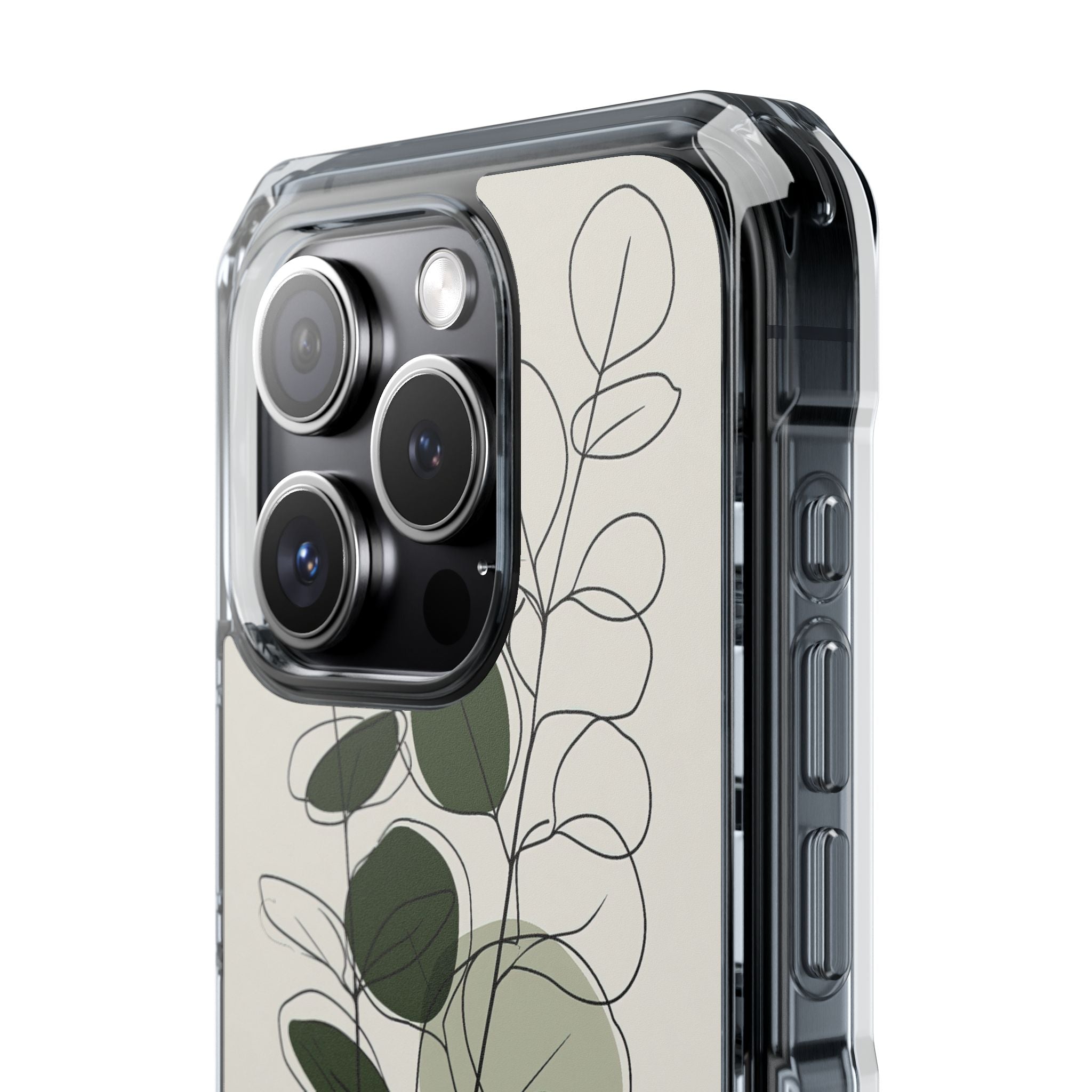 Green Impact MagSafe Phone Case for iPhone - Muted Eucalyptus Sketch