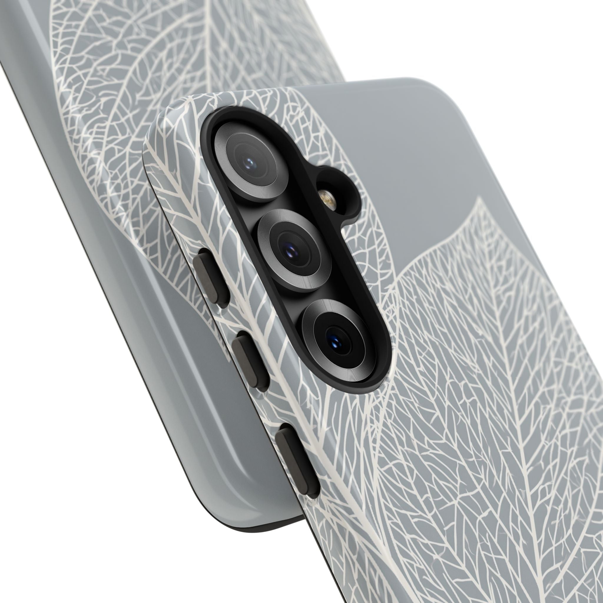 Grey Tough Phone Case for Samsung - Frosted Ash Veins