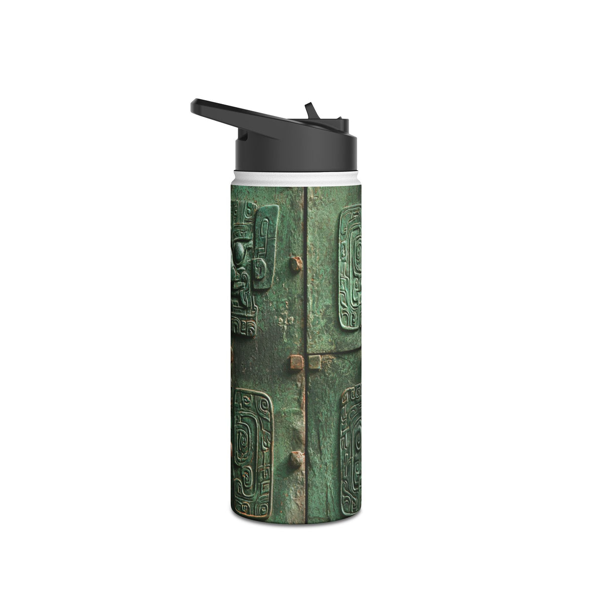 Dynastic Bronze Relief · Insulated Water Bottle · Green