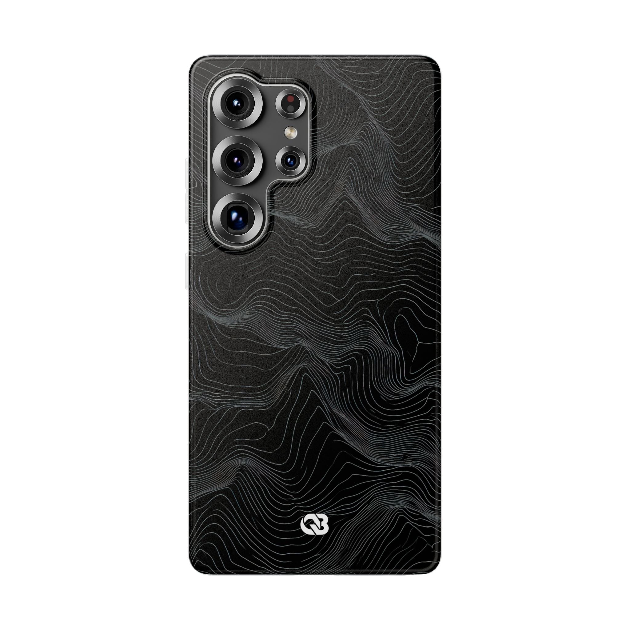 Black Lite Phone Case for Samsung - Obsidian Topo Wireframe