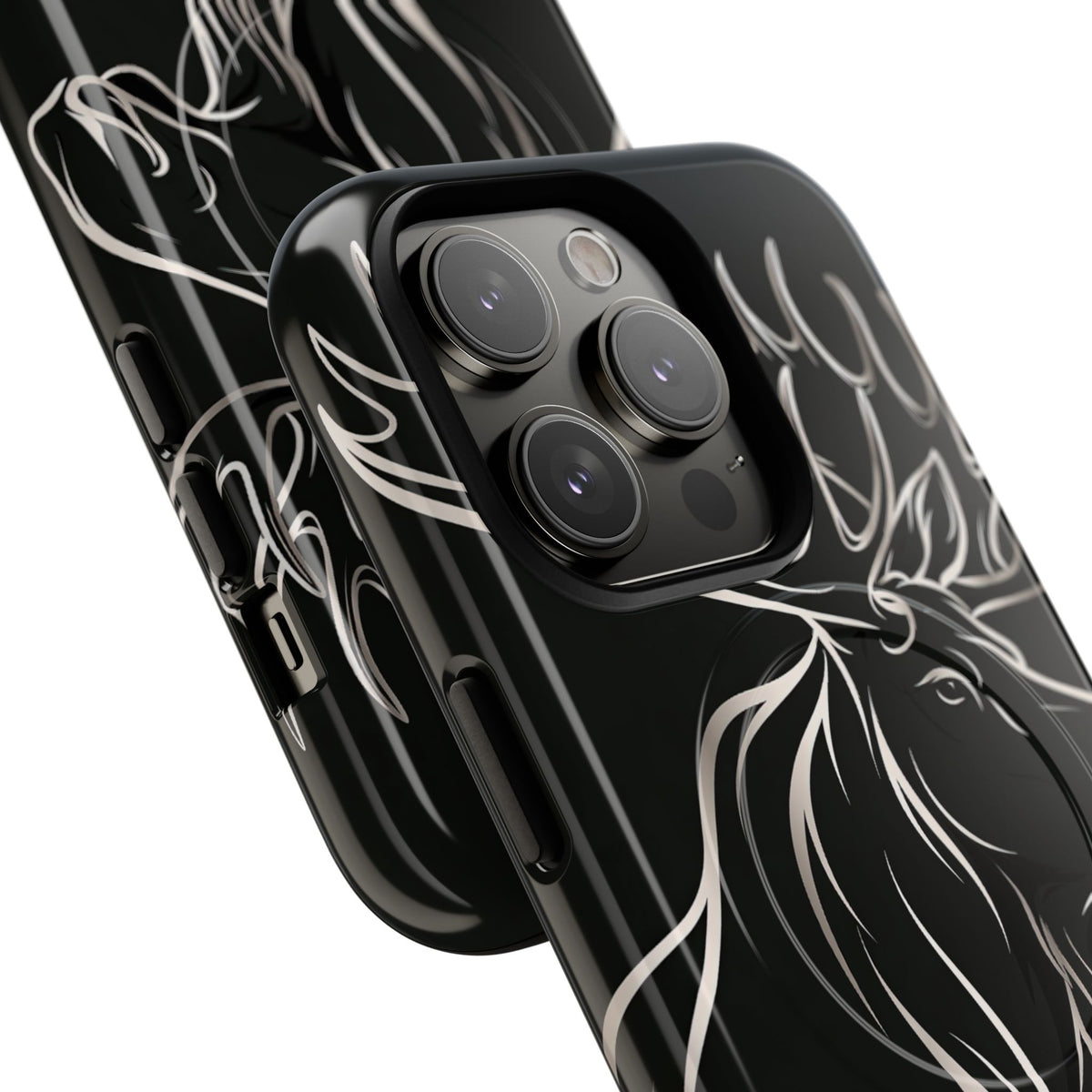 Nordic Moose Contour · Tough 2.0 Magnetic Phone Case for iPhone · Black