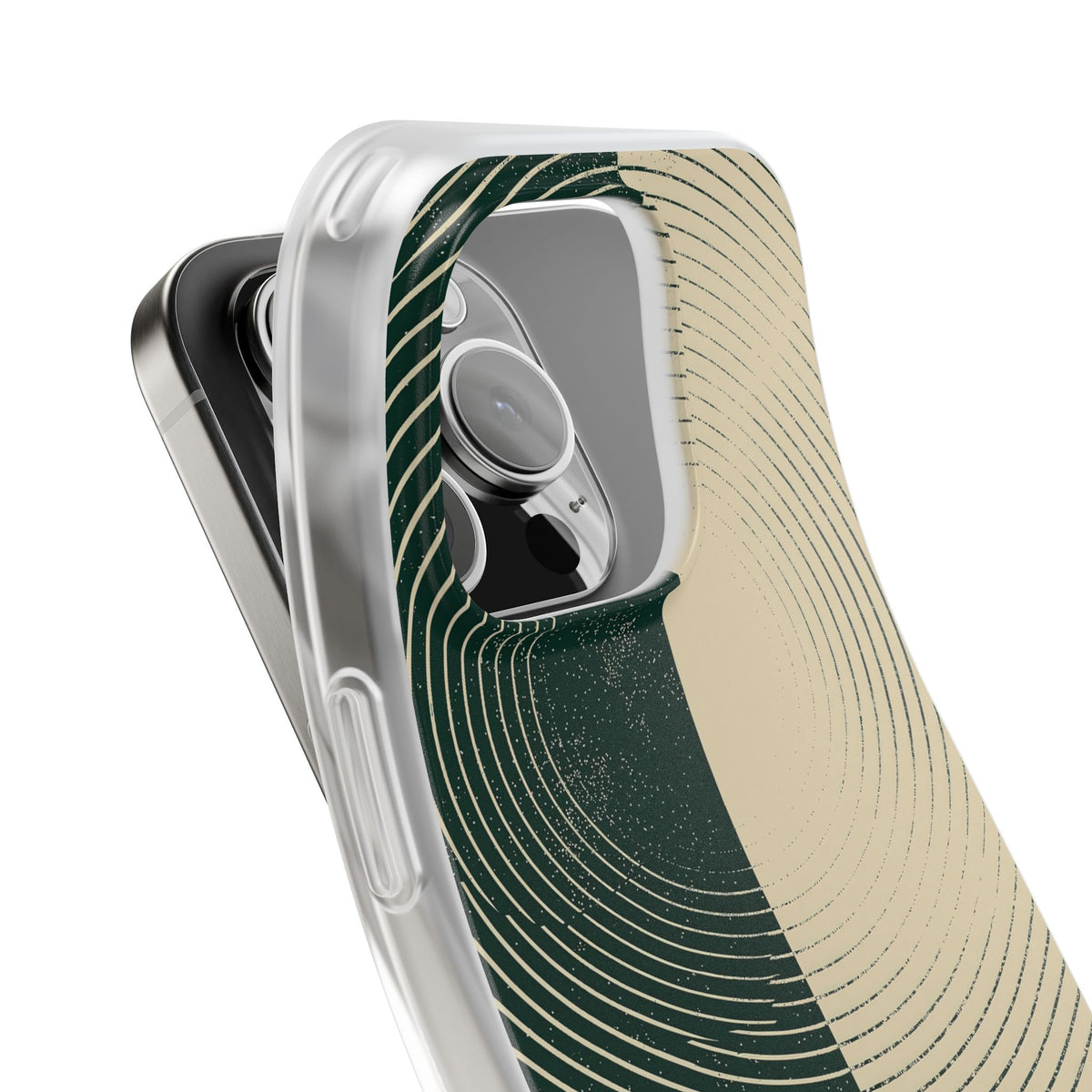 Green Lite Phone Case for iPhone - Evergreen Split Grain